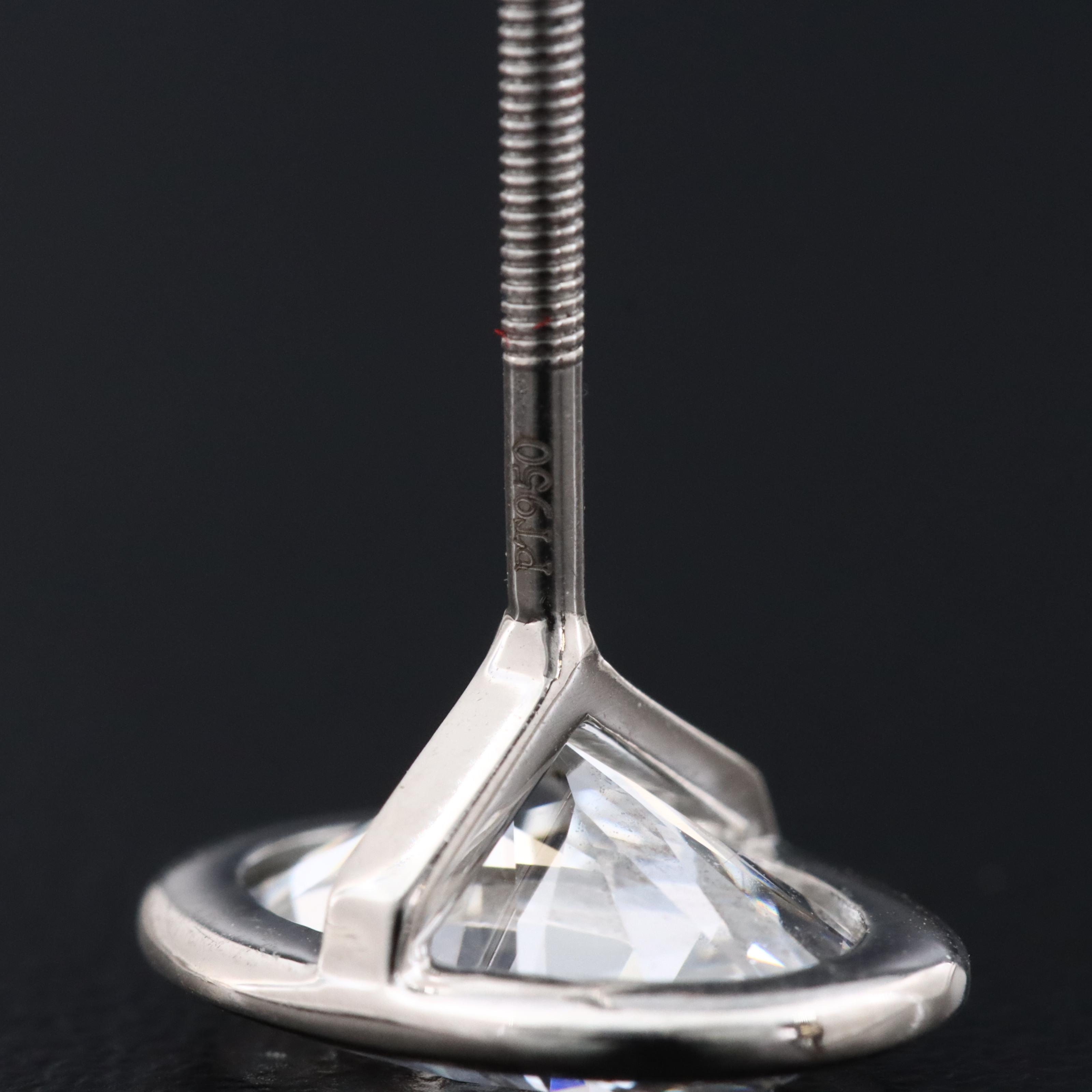 Platinum 4.34 CTW Lab Grown Diamond Earrings with IGI Reports