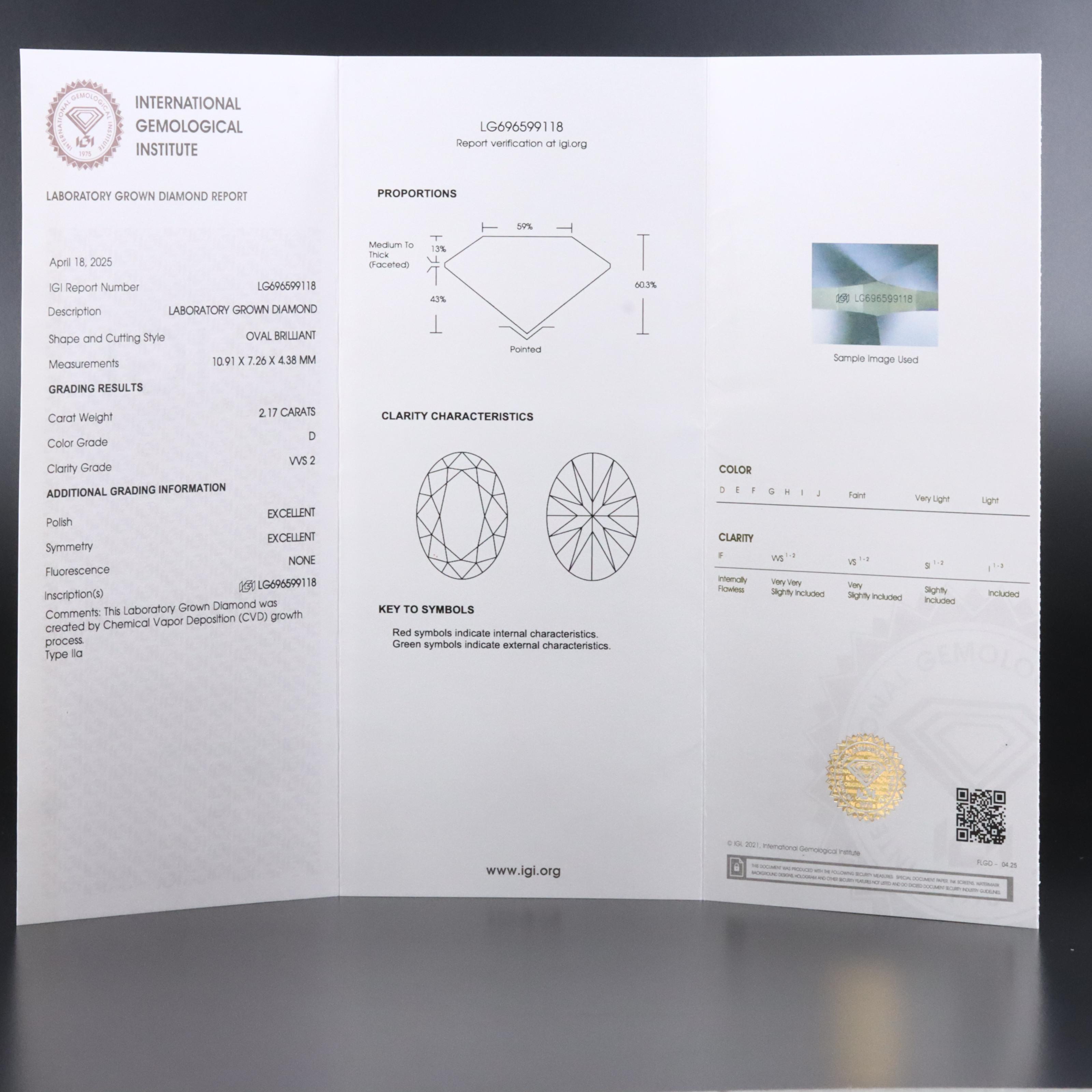 Platinum 4.34 CTW Lab Grown Diamond Earrings with IGI Reports