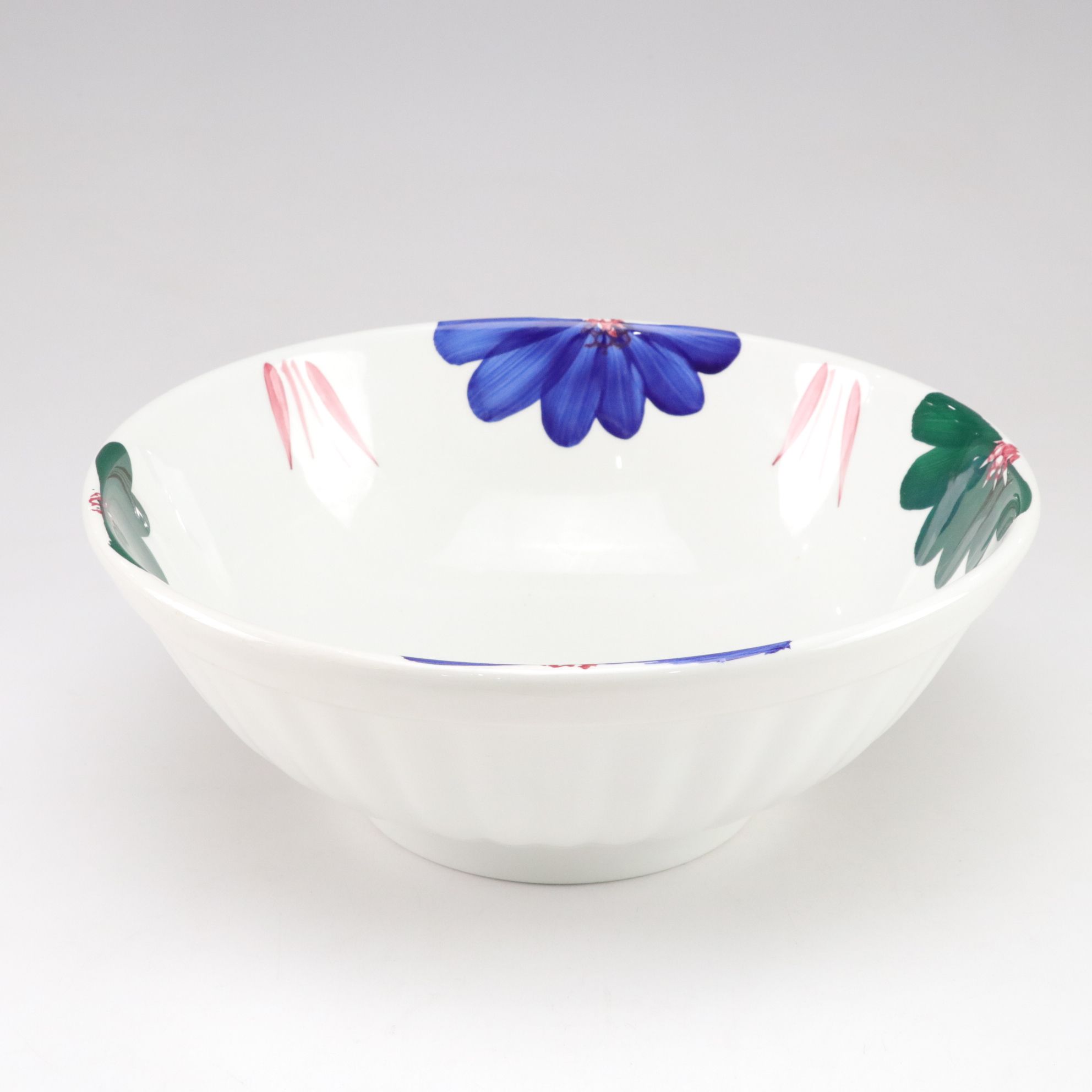 Gilt & Colored Stem Wine Glasses with Fruit Bowl