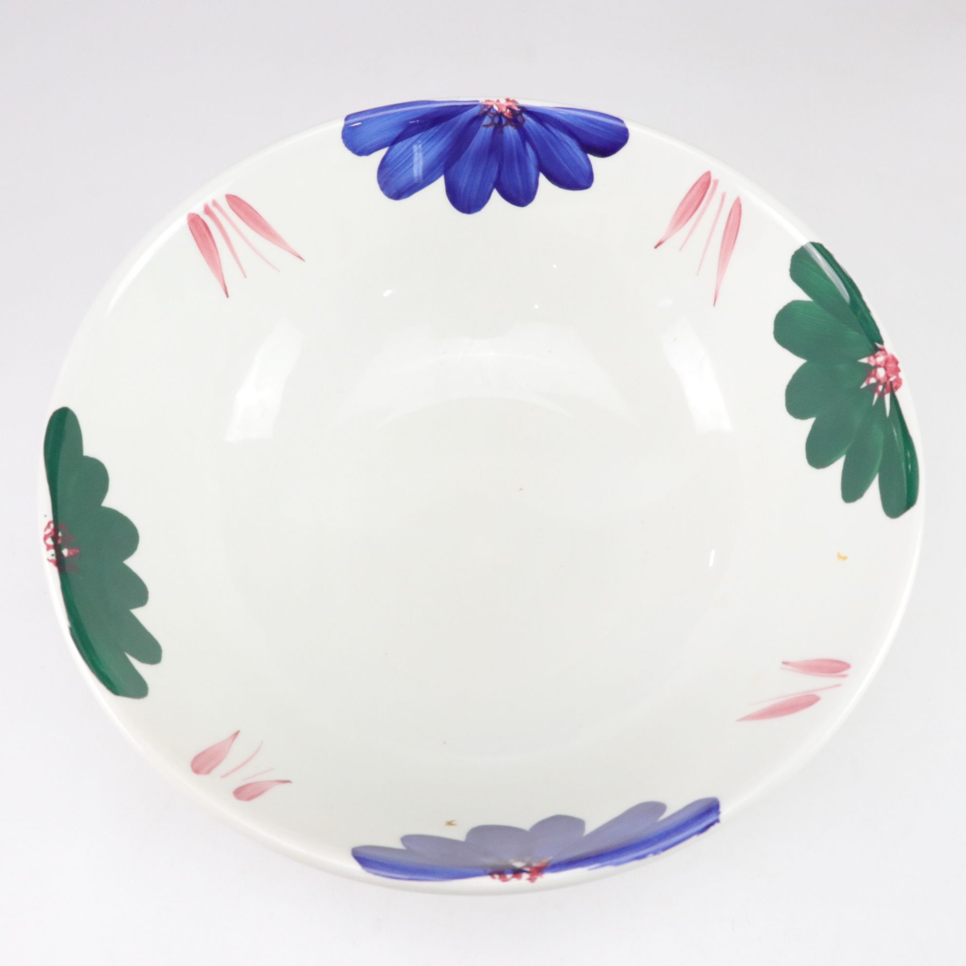 Gilt & Colored Stem Wine Glasses with Fruit Bowl