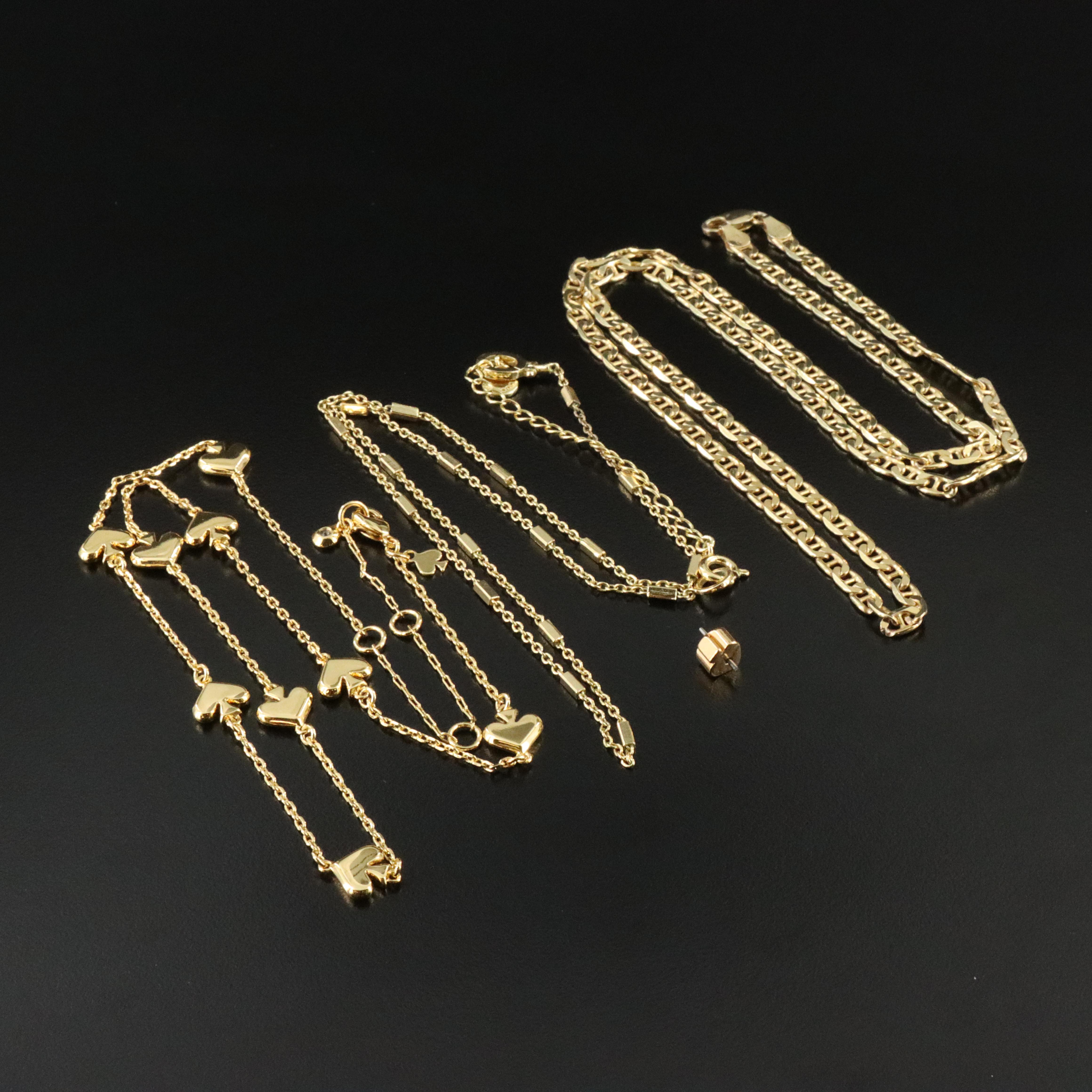 Sterling Mariner Chain, Kate Spade and Station Necklaces