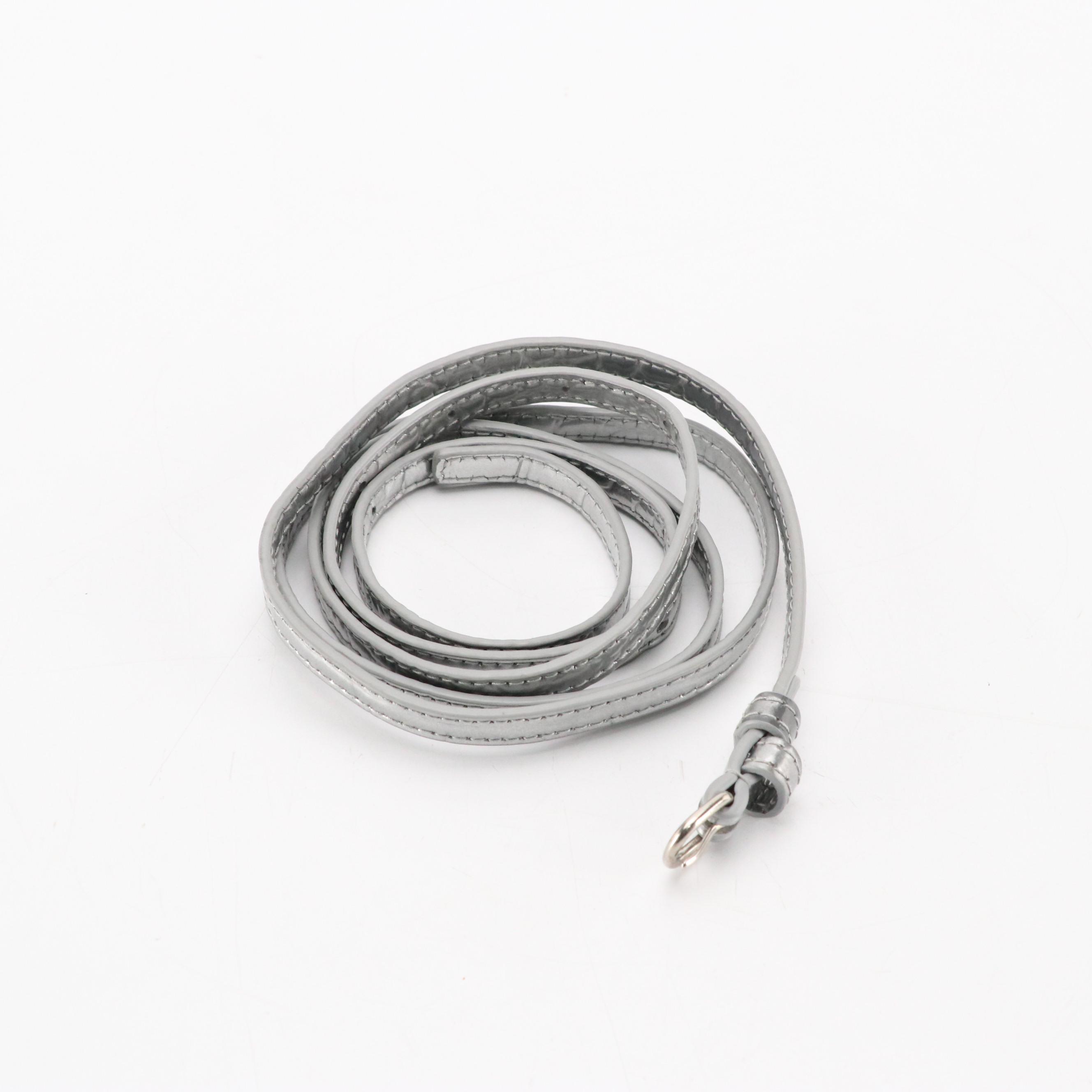 Balenciaga Hourglass Mini Bag in Shiny Silver Croc Embossed Calfskin Leather