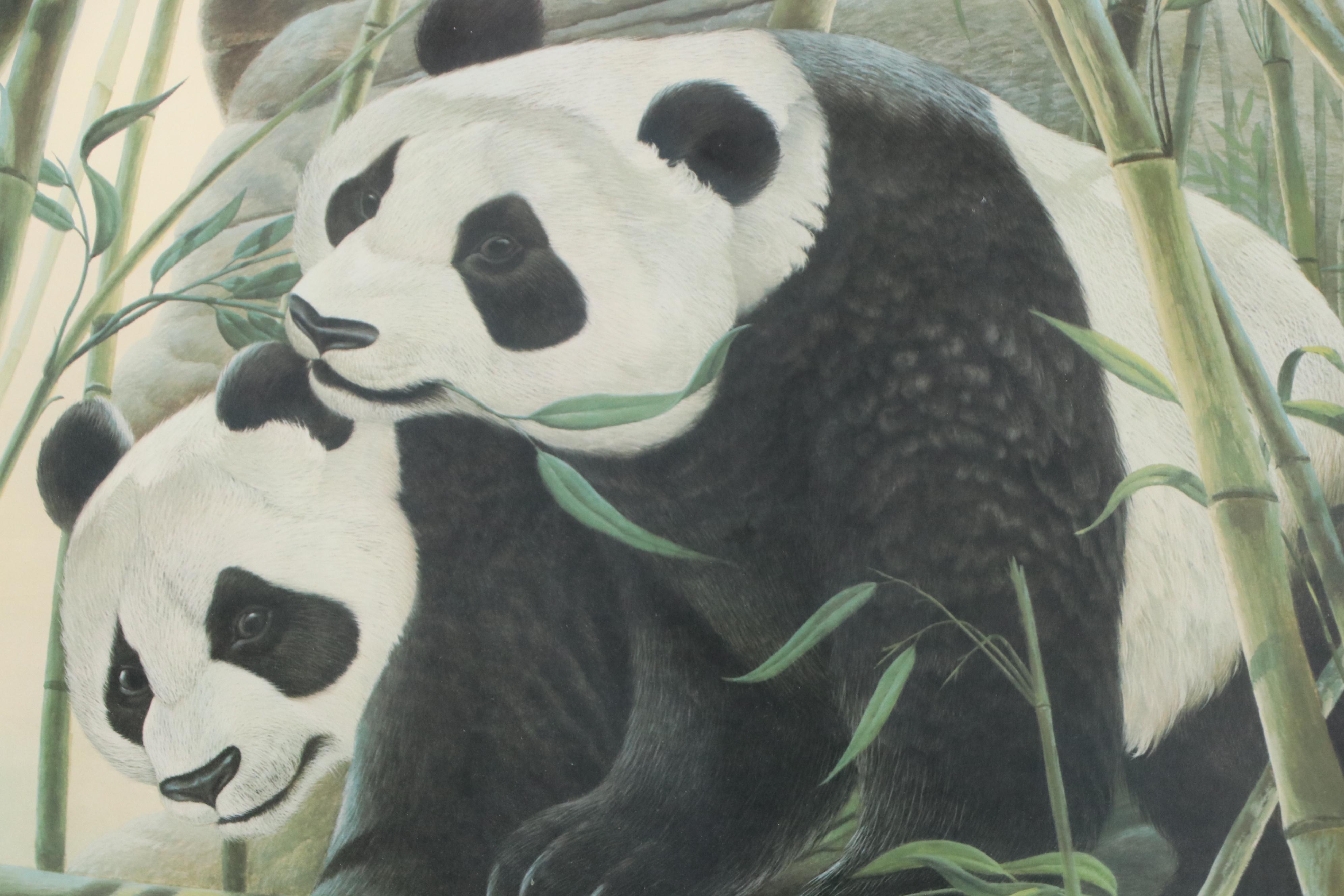 John A. Ruthven Offset Lithograph "Giant Panda"