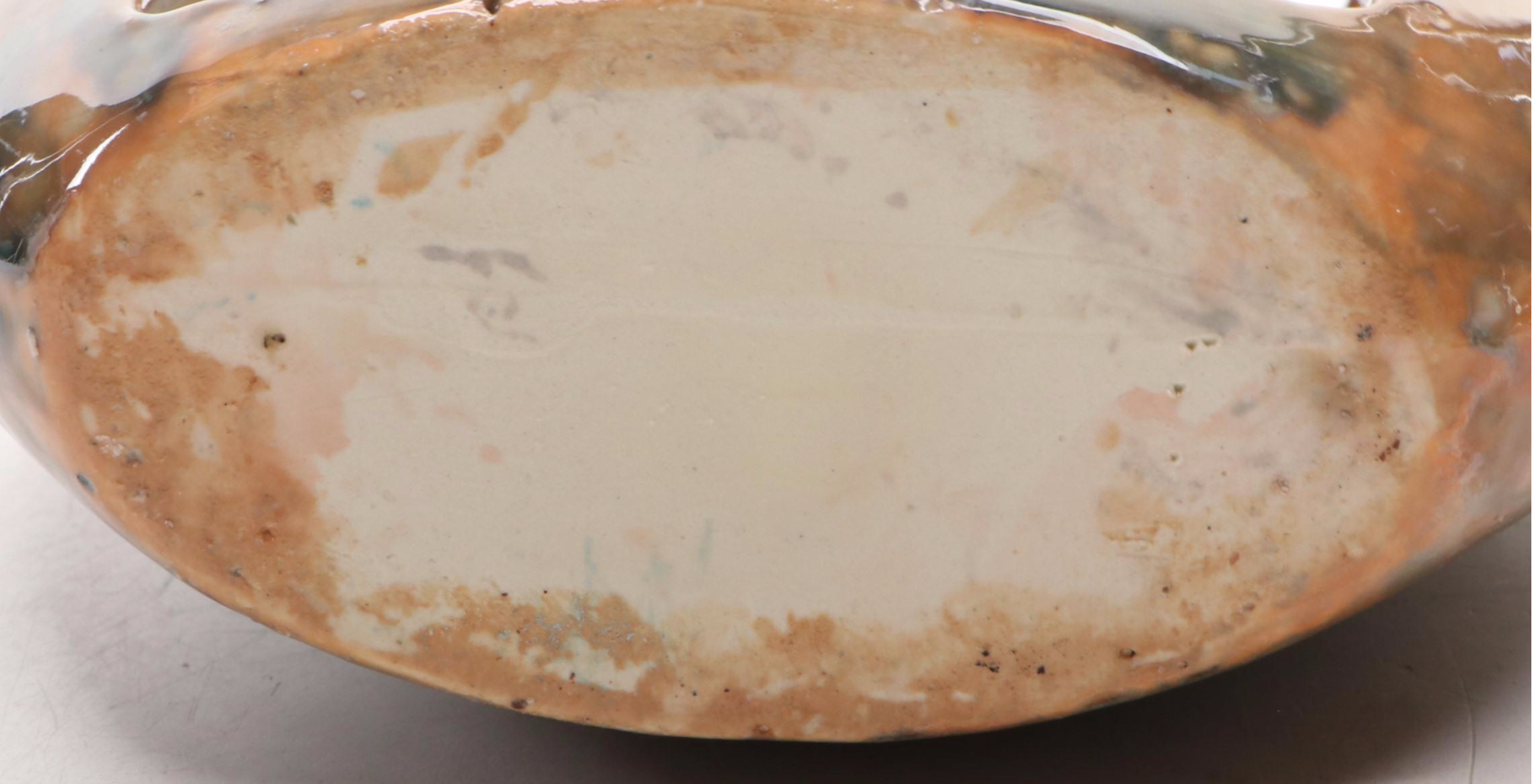 Figural Pottery Lamp with Woman Fetching Water