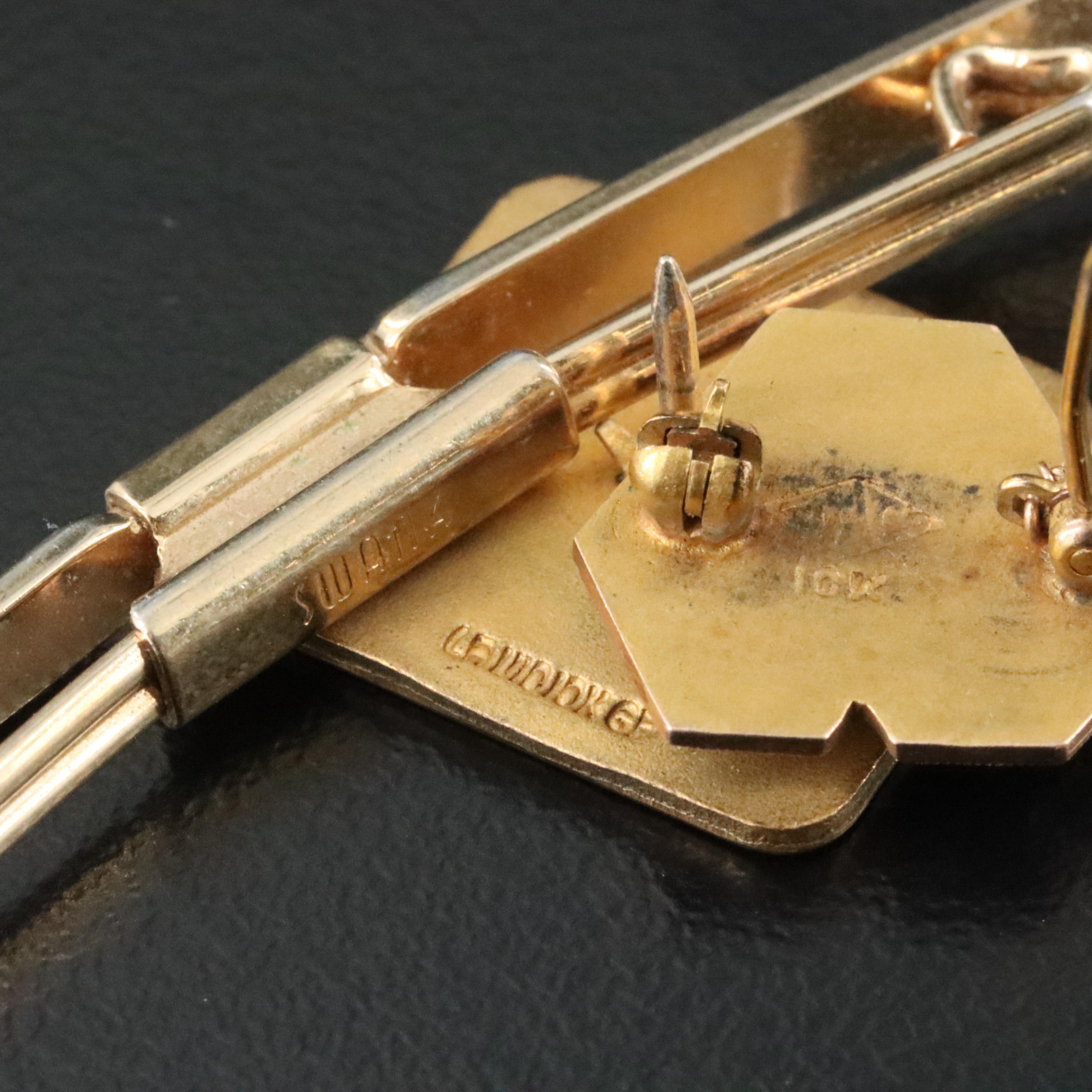 10K and 14K Featured in Tie Tack, Tie Bar and Pin Collection