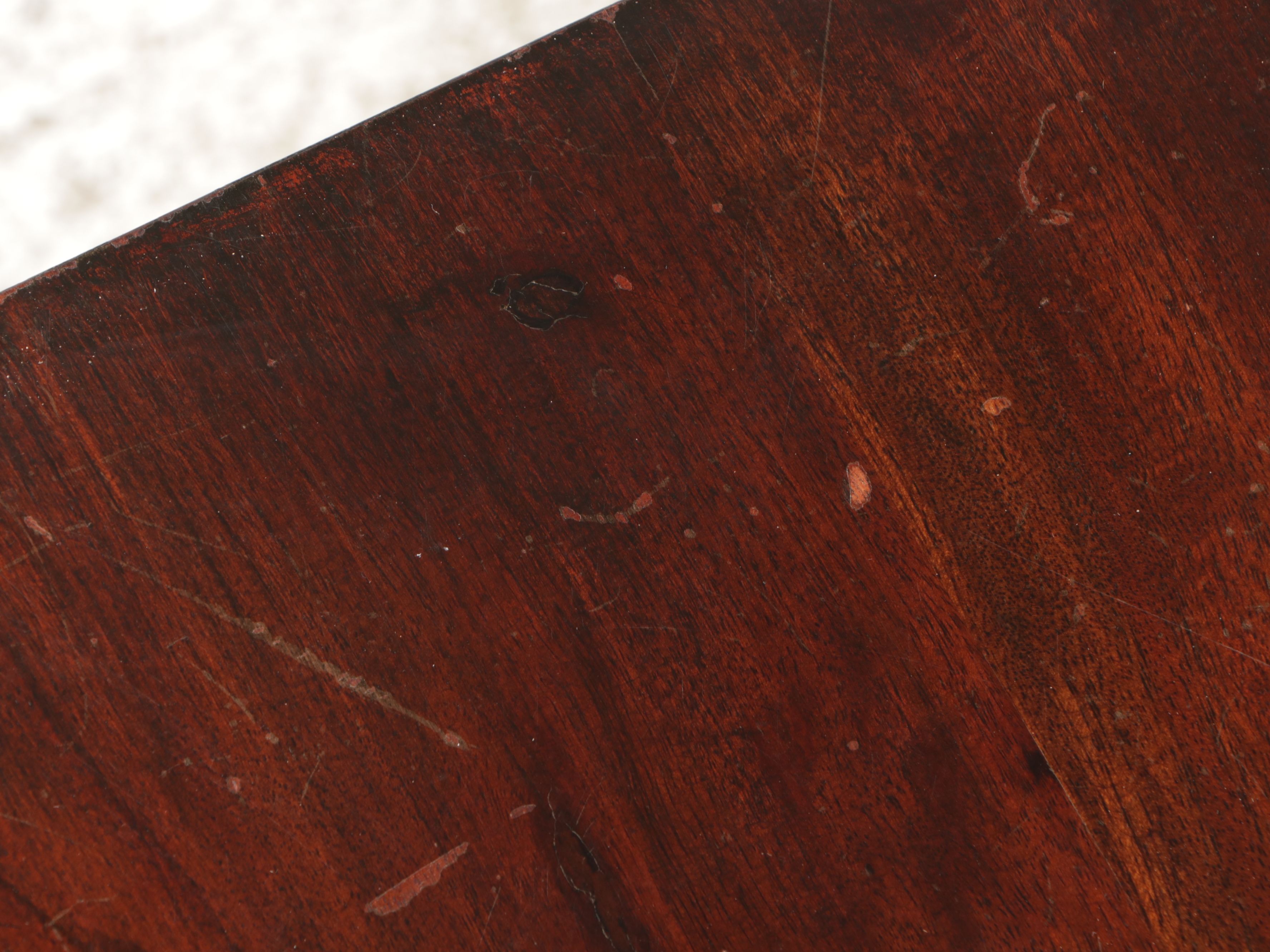 Contemporary Mahogany Credenza with Glass Doors