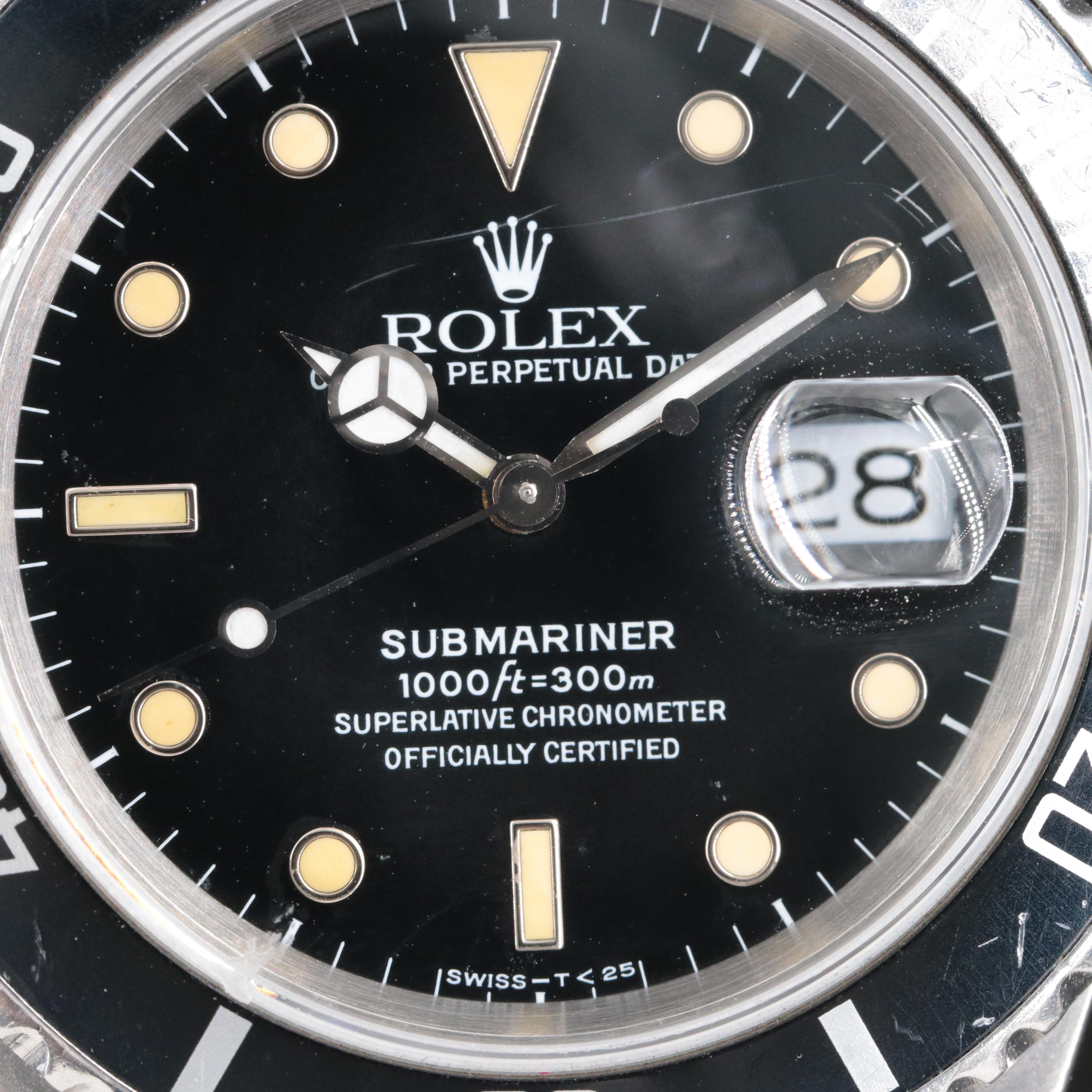1990 Rolex Submariner Oyster Perpetual Date 16610 Watch