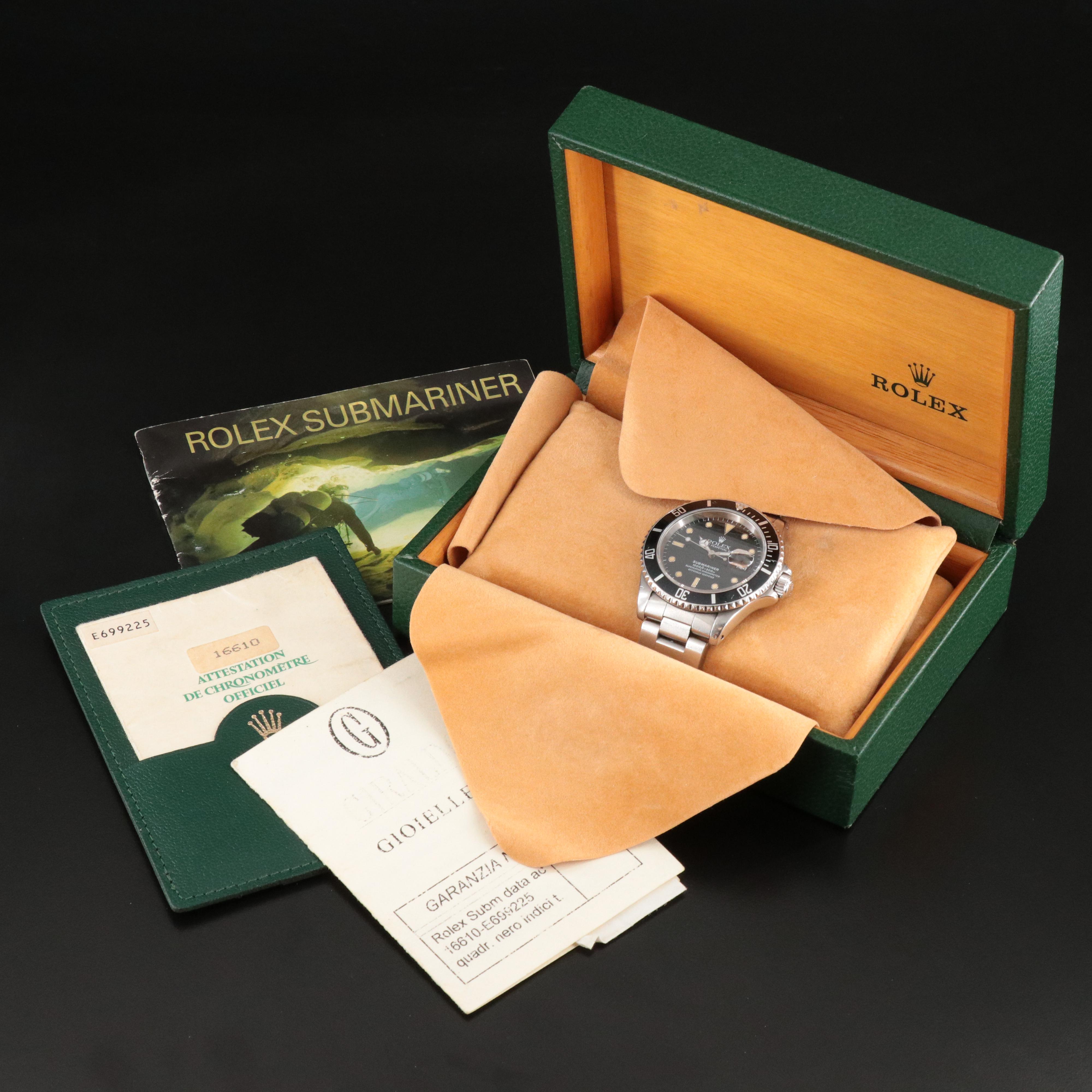 1990 Rolex Submariner Oyster Perpetual Date 16610 Watch