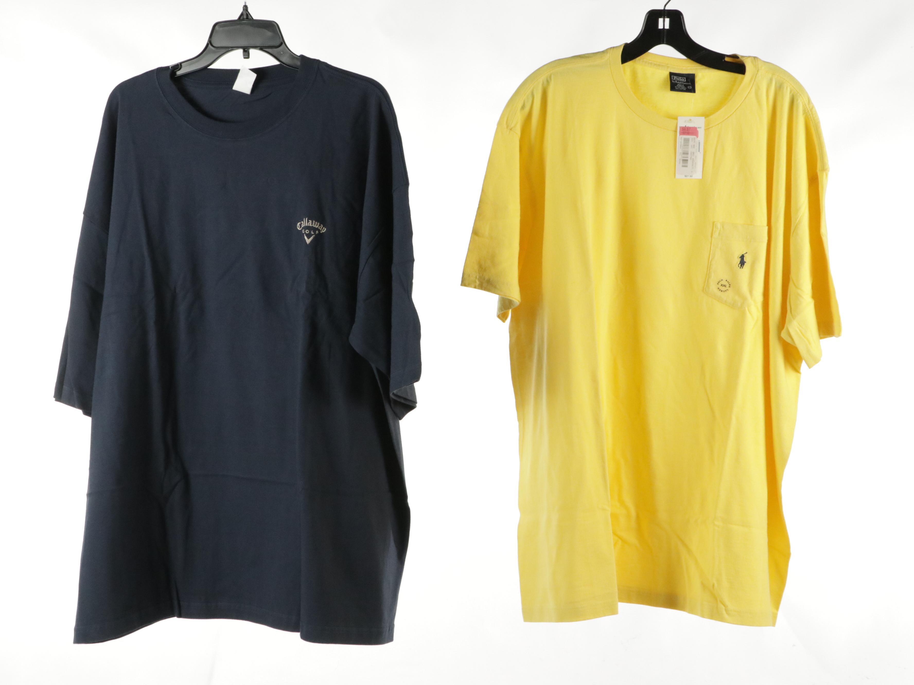 Men's Cremieux Cargo Shorts, Callaway Golf Cotton T-Shirts, More Tees, With Tags