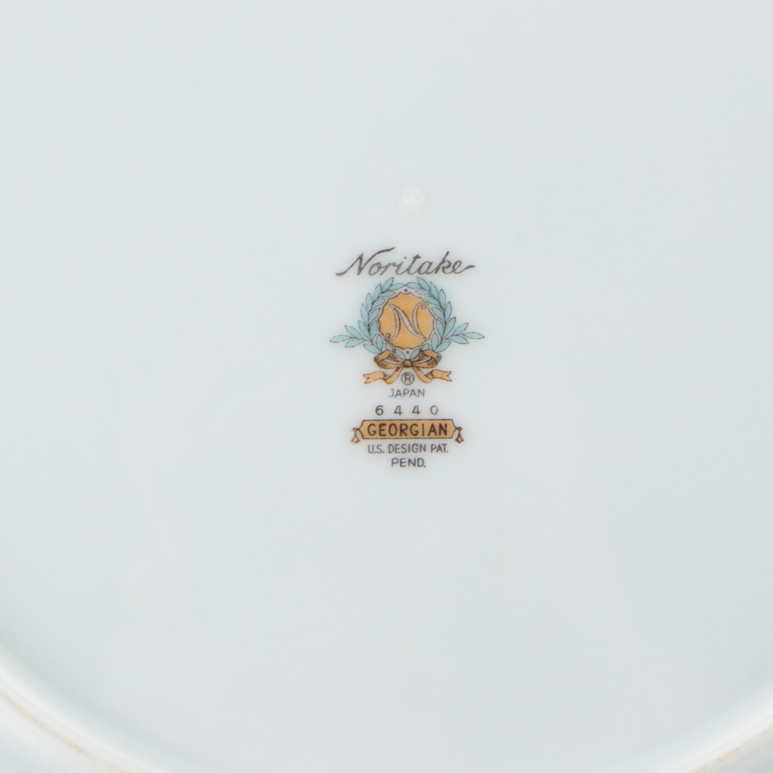 Noritake "Georgian" Floral Motif Porcelain Dinnerware, Mid to Late 20th Century