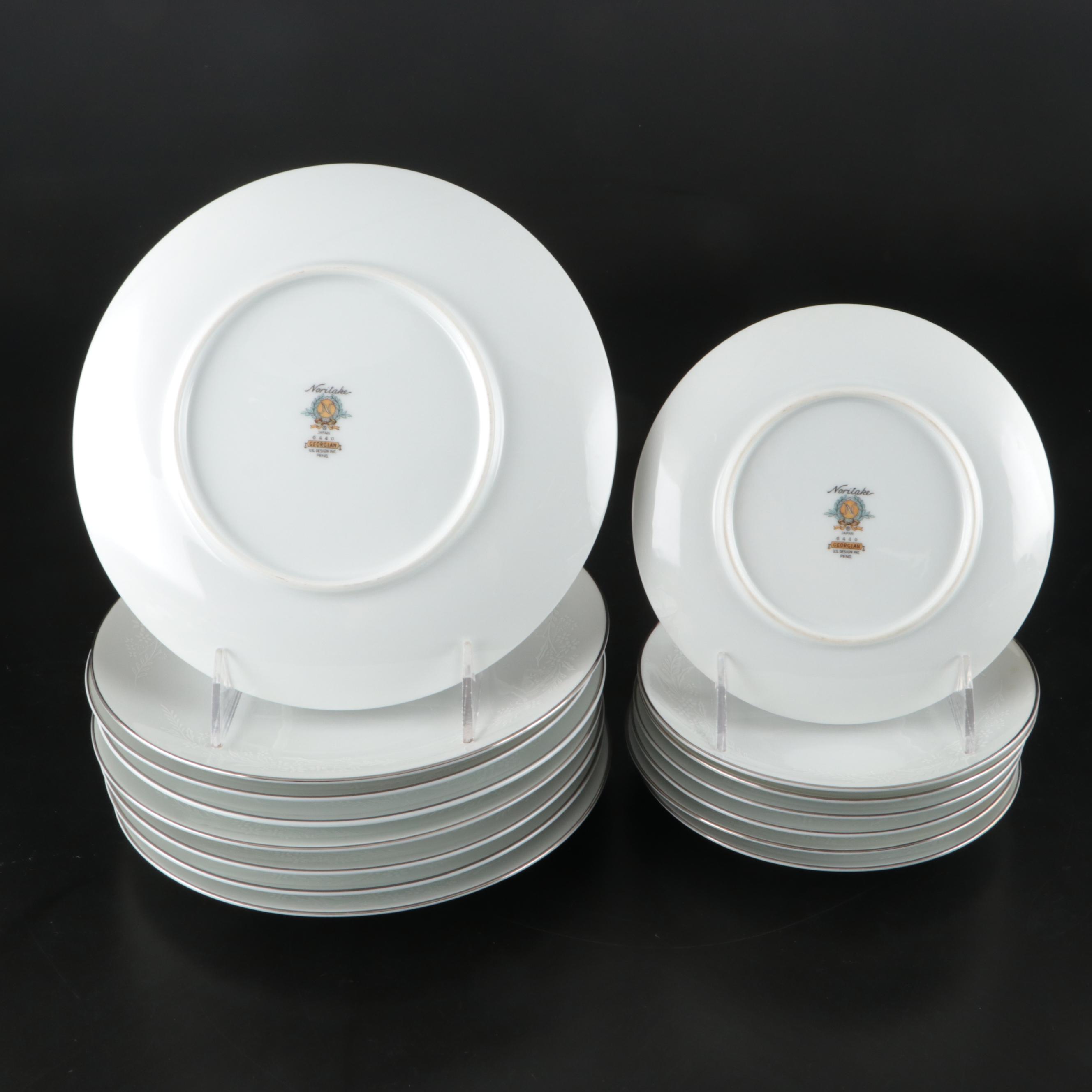 Noritake "Georgian" Floral Motif Porcelain Dinnerware, Mid to Late 20th Century