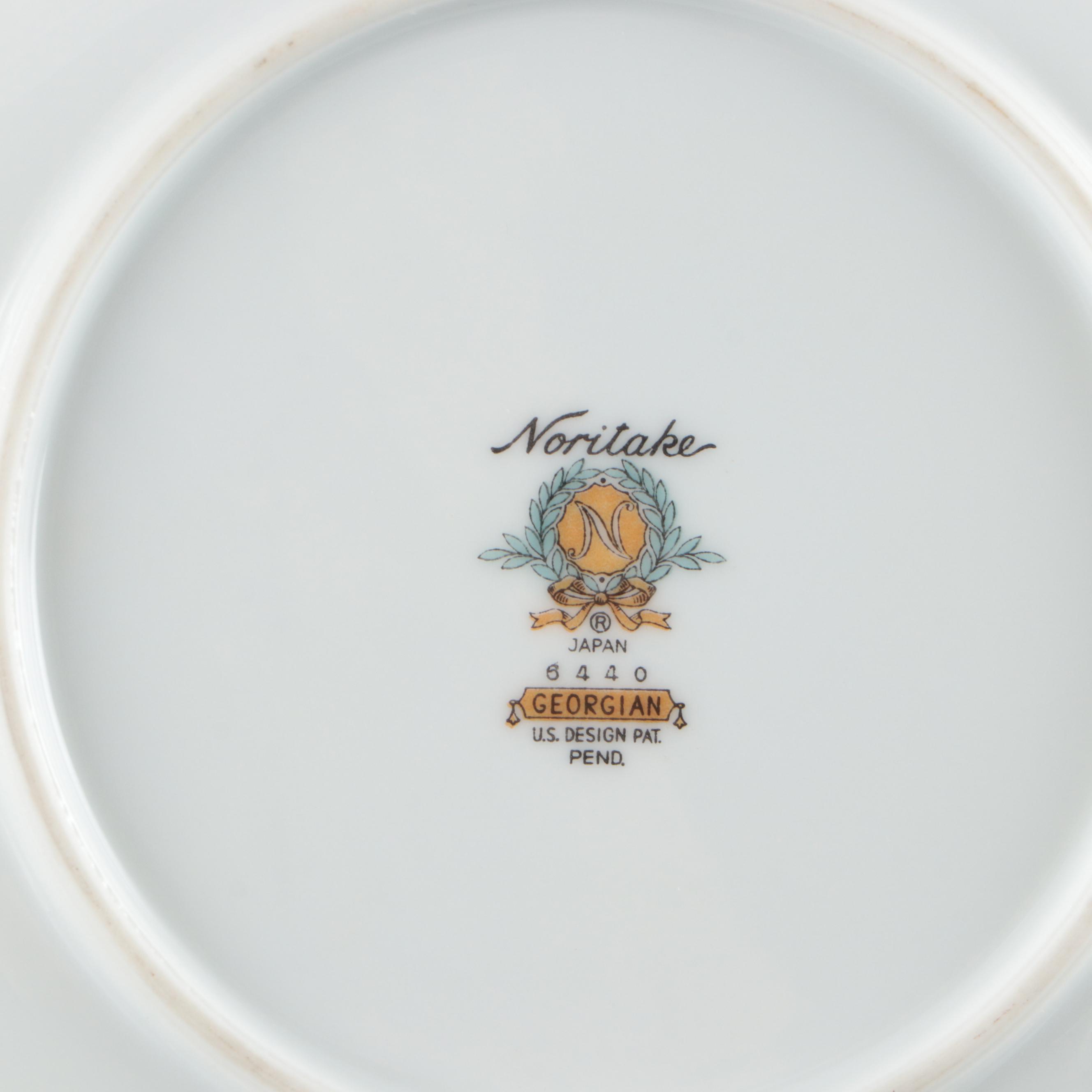 Noritake "Georgian" Floral Motif Porcelain Dinnerware, Mid to Late 20th Century