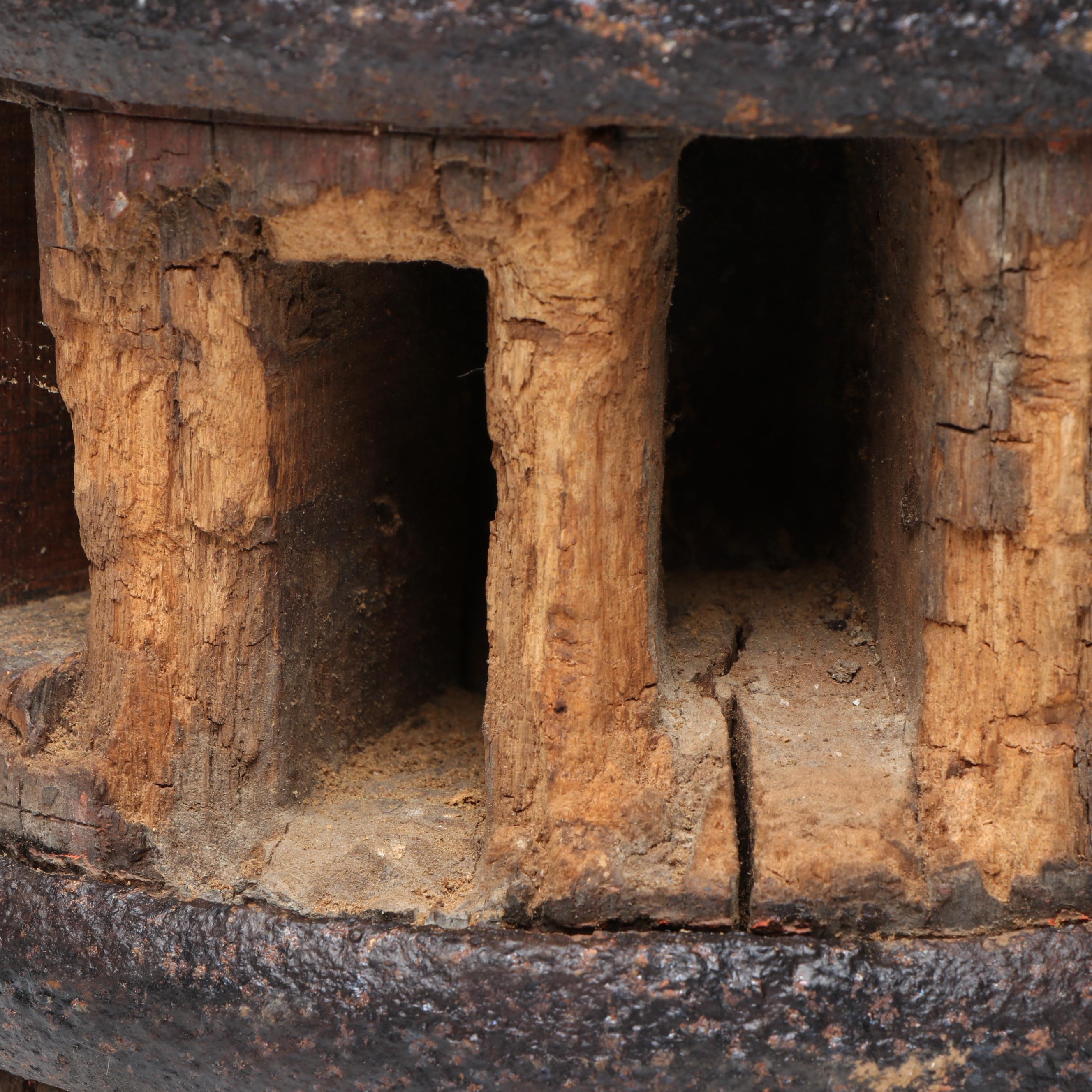 Antique Wooden and Metal Wagon Wheel Hubs