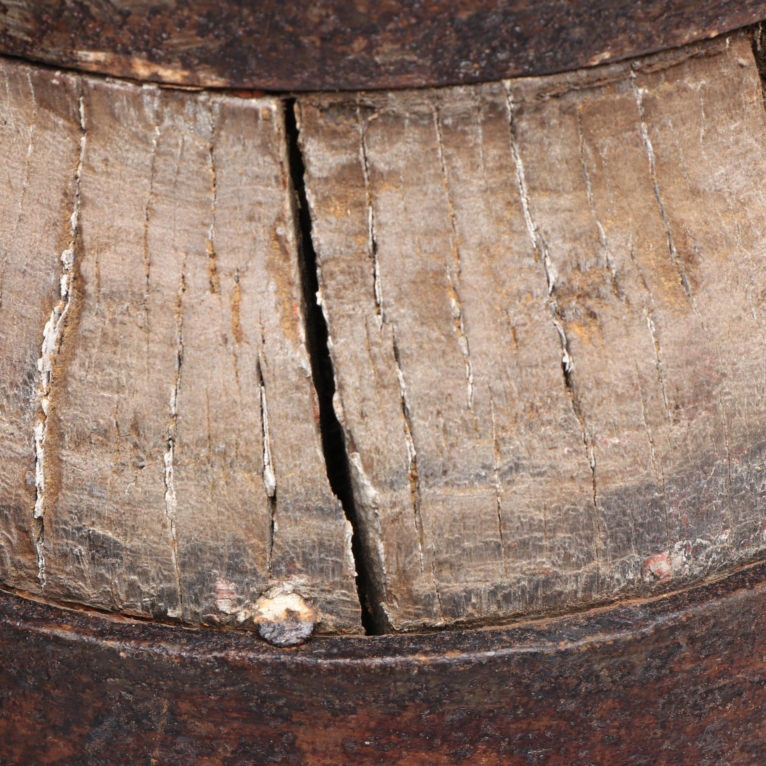 Antique Wooden and Metal Wagon Wheel Hubs