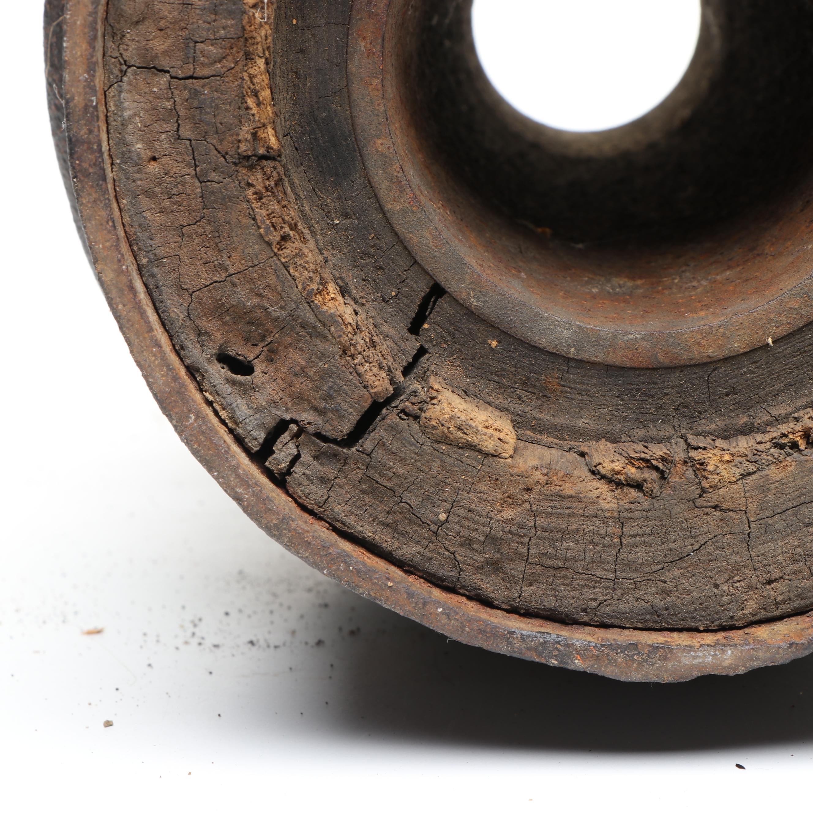 Antique Wooden and Metal Wagon Wheel Hubs