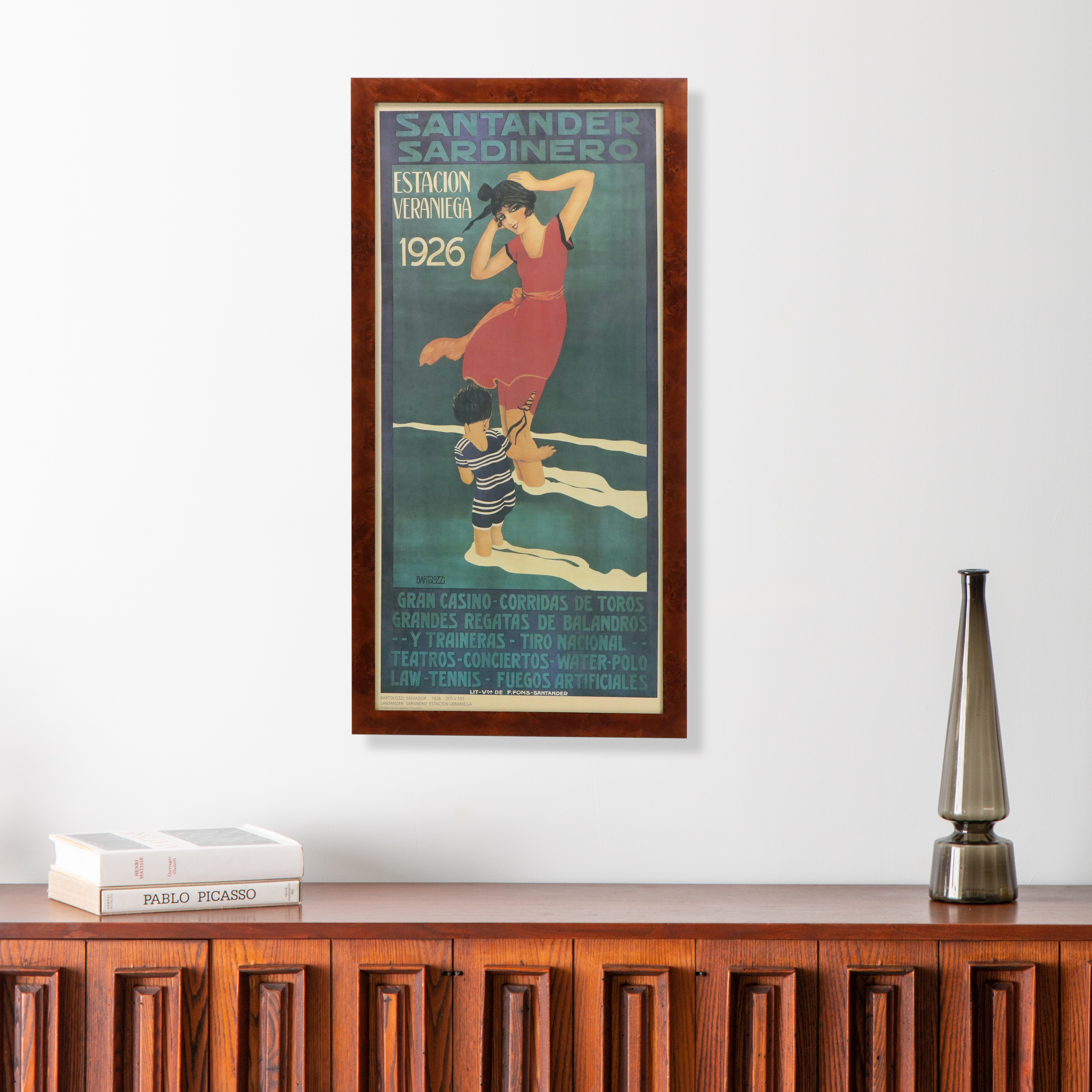 Reproduction Poster "Santander Sardinero Estación Veraniega 1926"