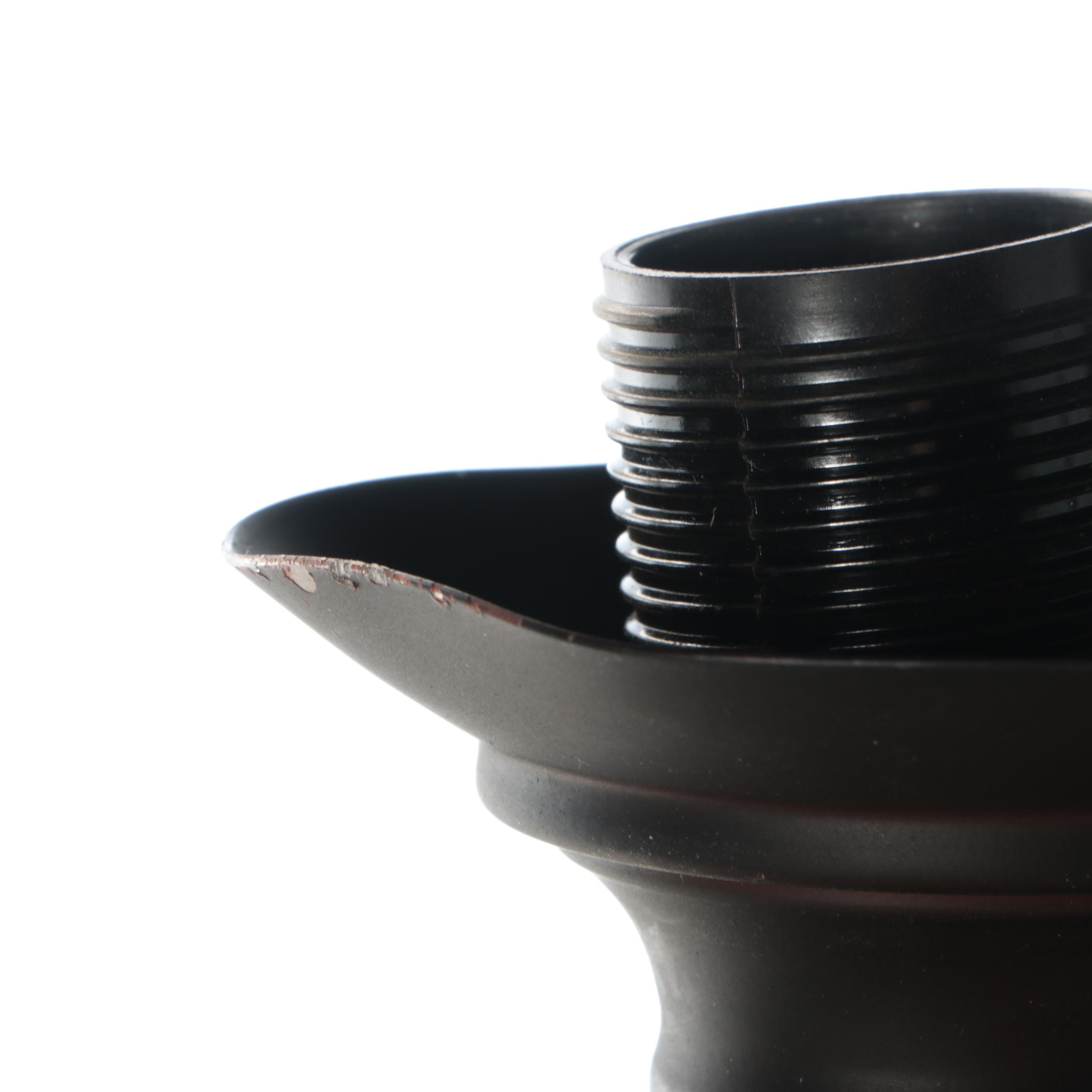 Lite-Source Bronzed Metal Torchère Floor Lamp with Speckled Glass Shade