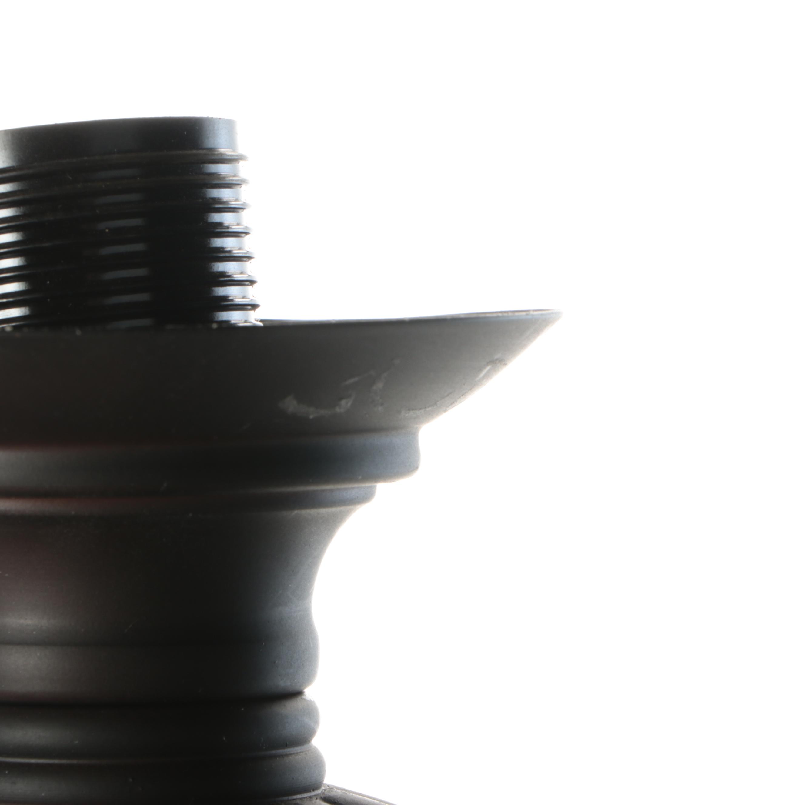 Lite-Source Bronzed Metal Torchère Floor Lamp with Speckled Glass Shade