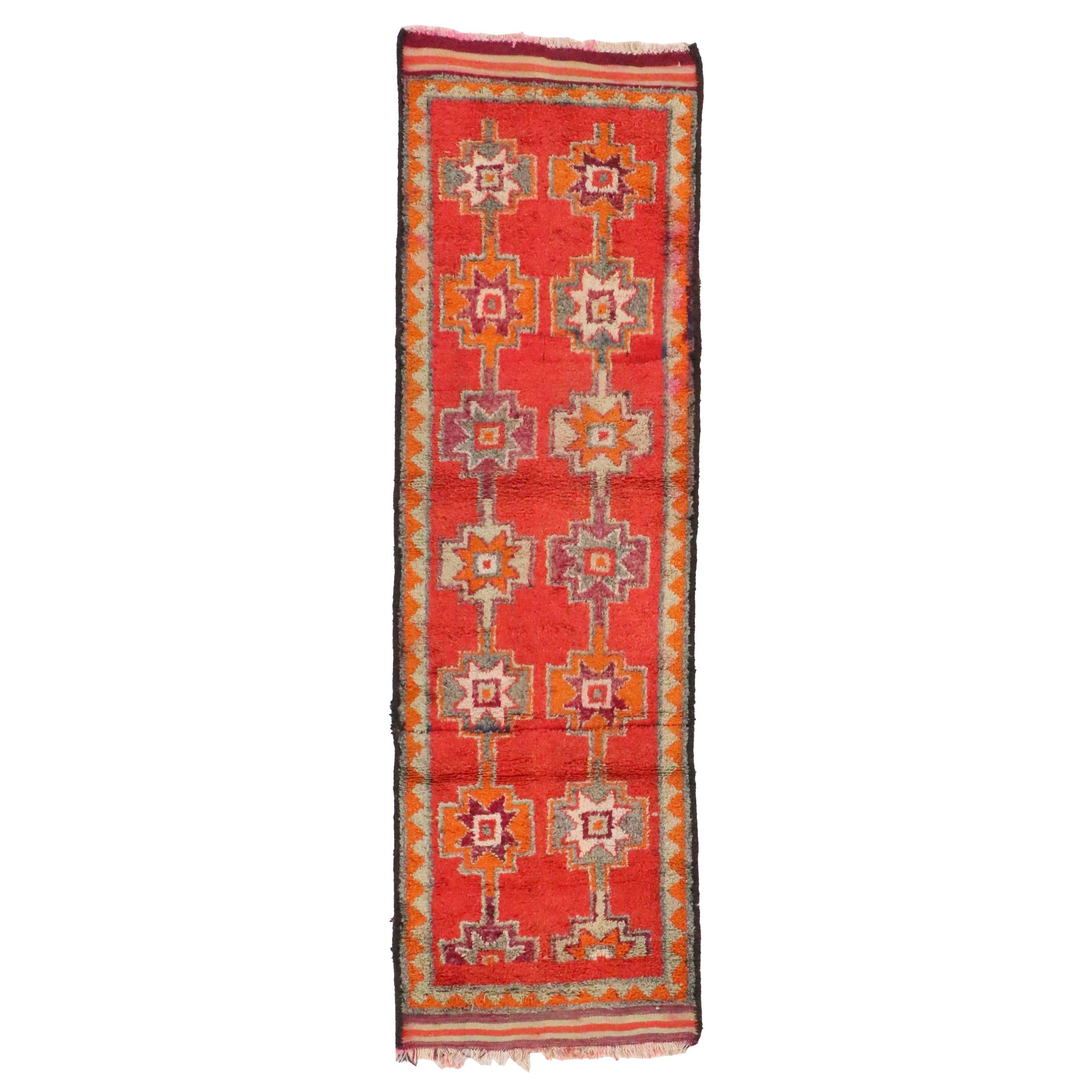 3'3 x 10'10 Hand-Knotted Turkish Village Long Rug