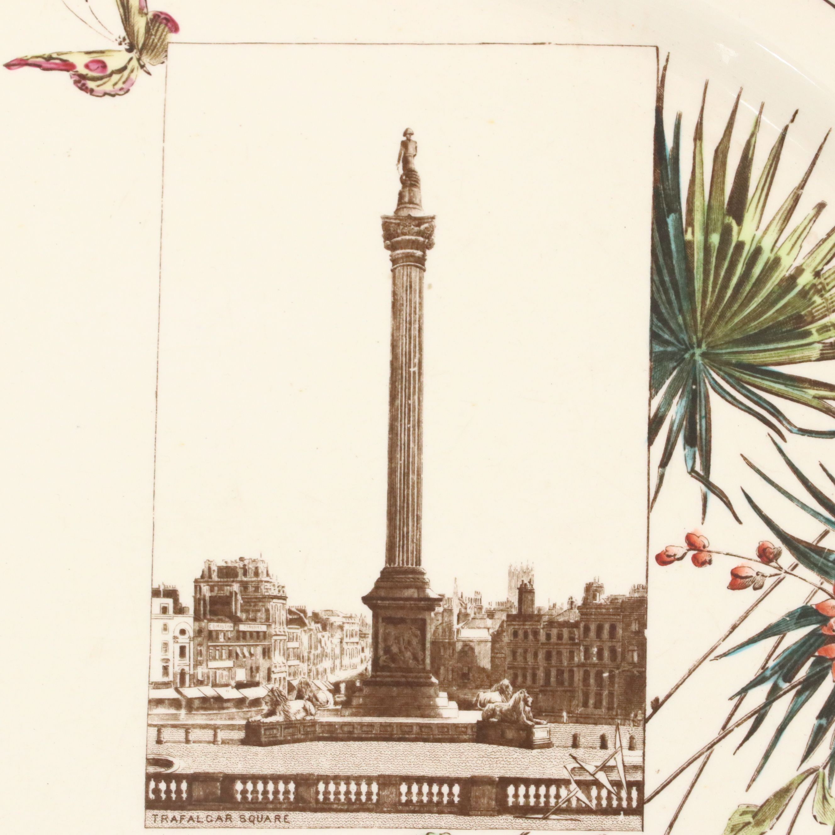 Powell, Bishop & Stonier English Aesthetic Movement "London"  Ironstone Platter