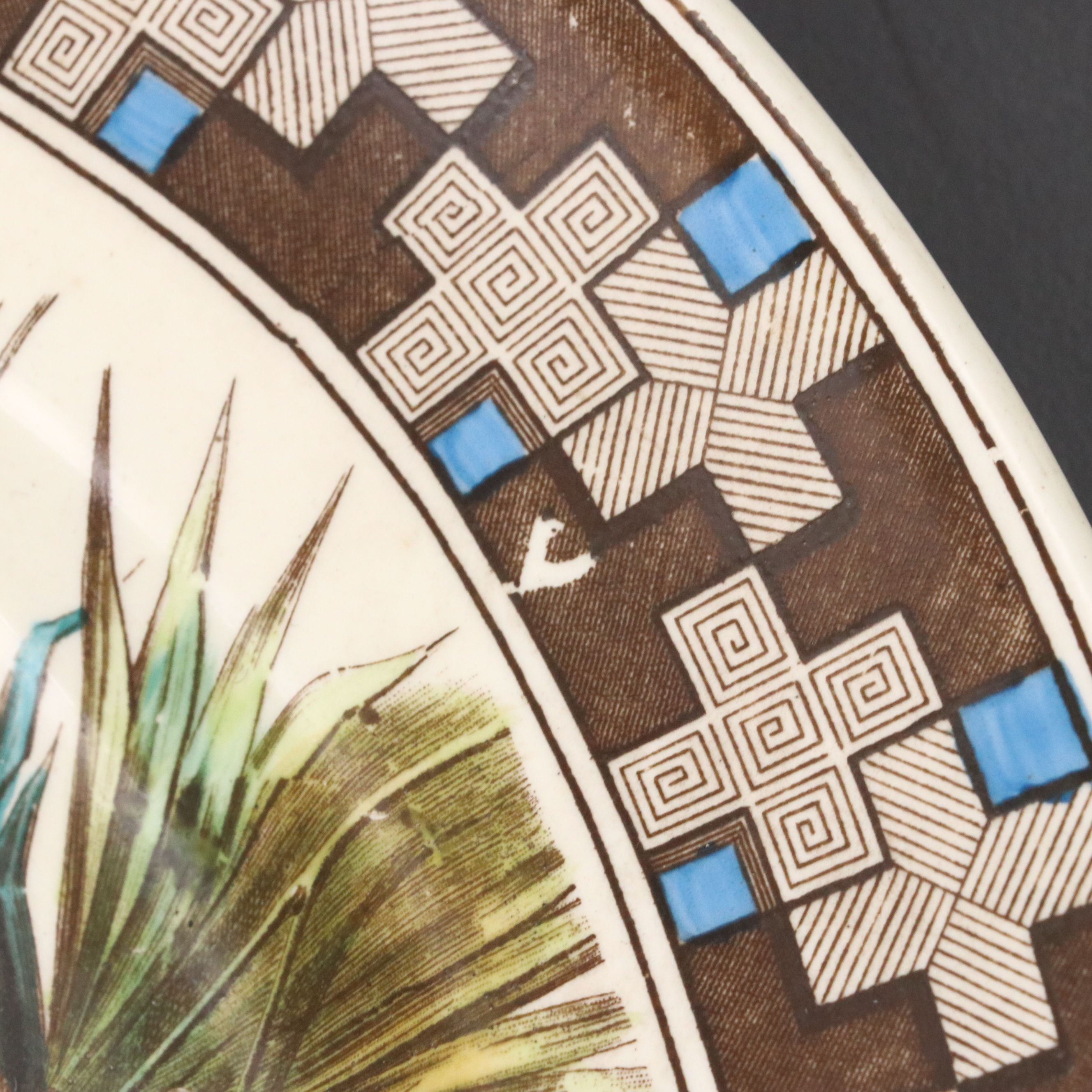 Powell, Bishop & Stonier English Aesthetic Movement "London"  Ironstone Platter