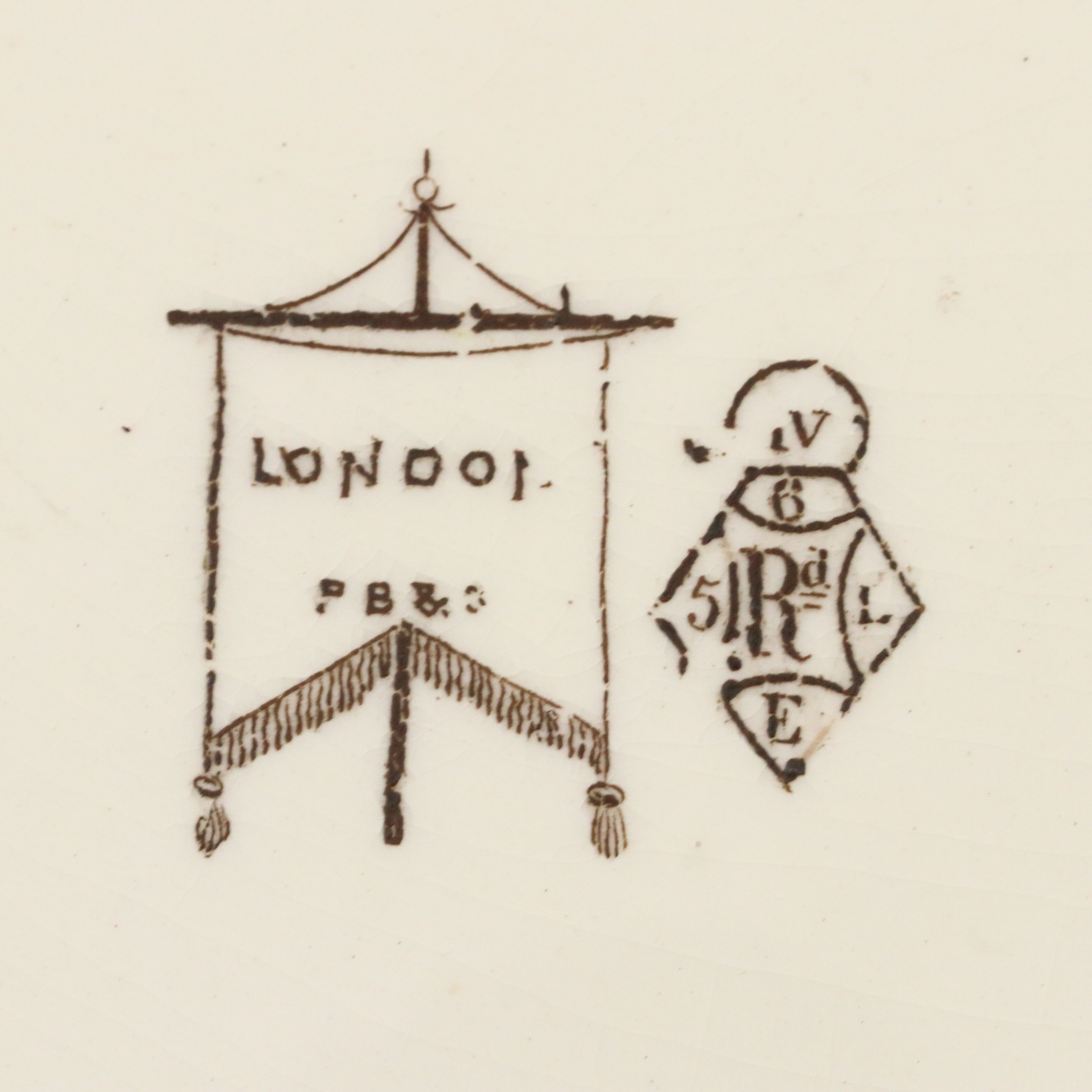 Powell, Bishop & Stonier English Aesthetic Movement "London"  Ironstone Platter