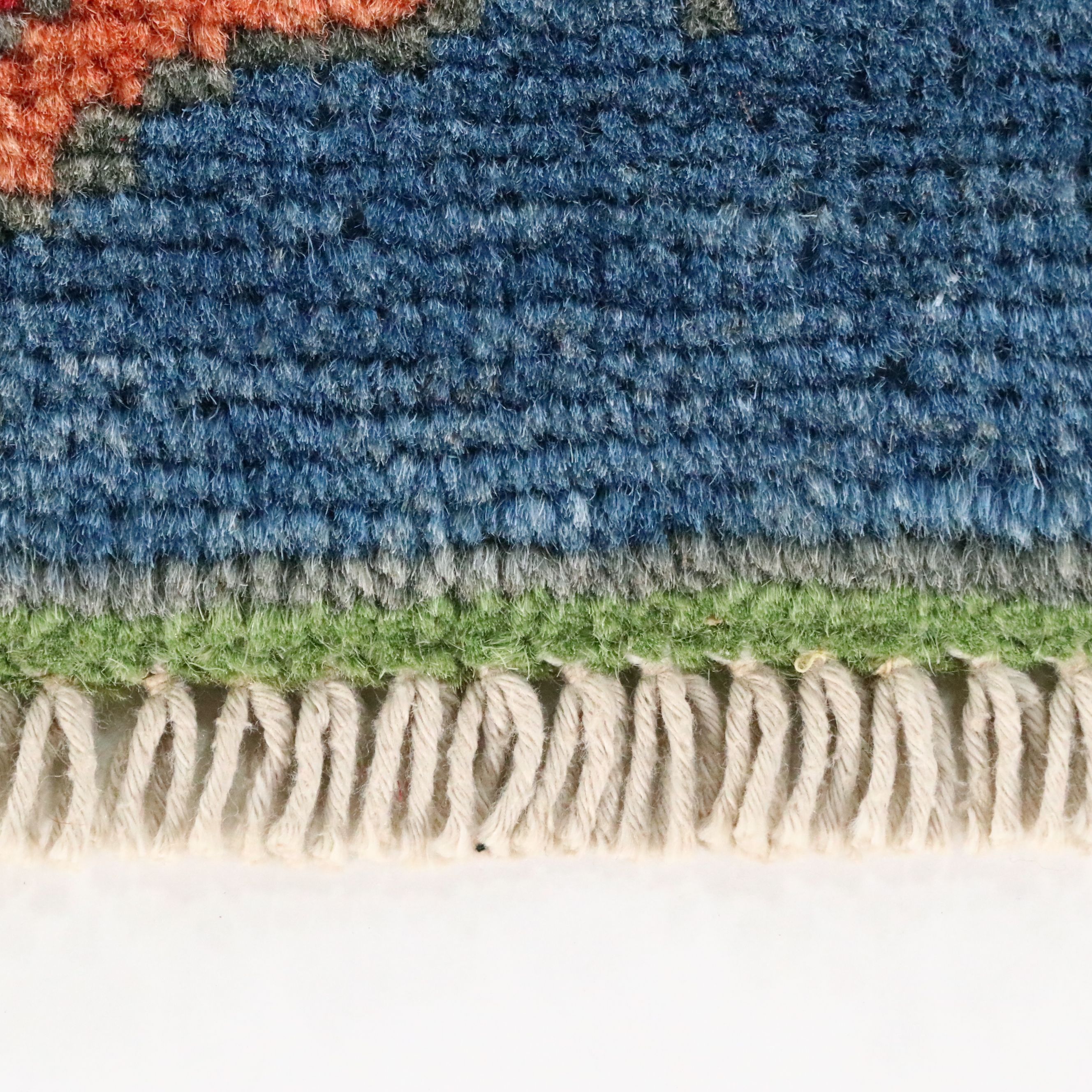 1'11 x 3' Hand-Knotted Afghan Pictorial War Accent Rug