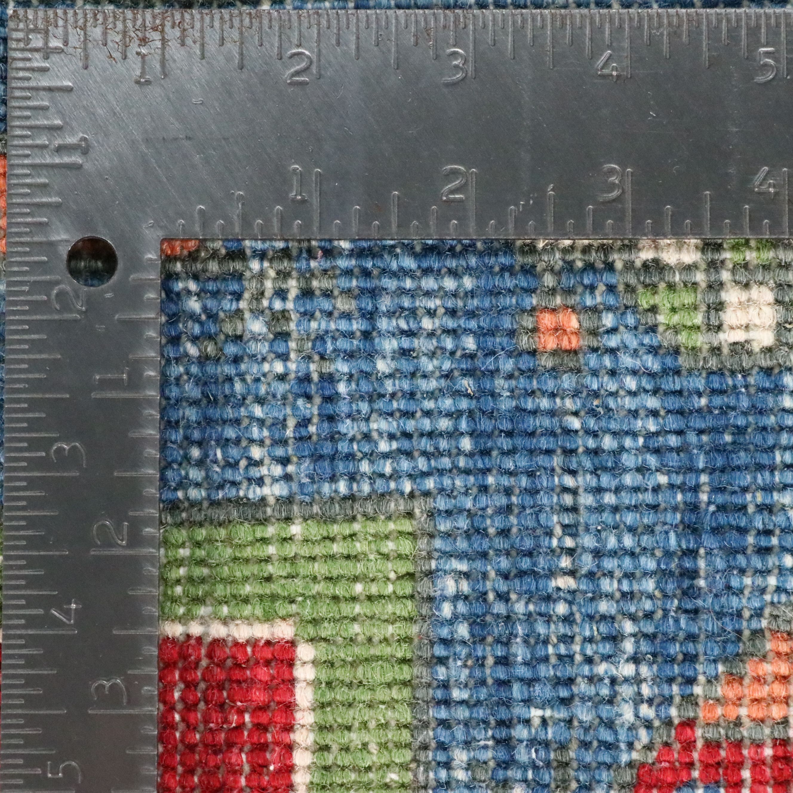 1'11 x 3' Hand-Knotted Afghan Pictorial War Accent Rug