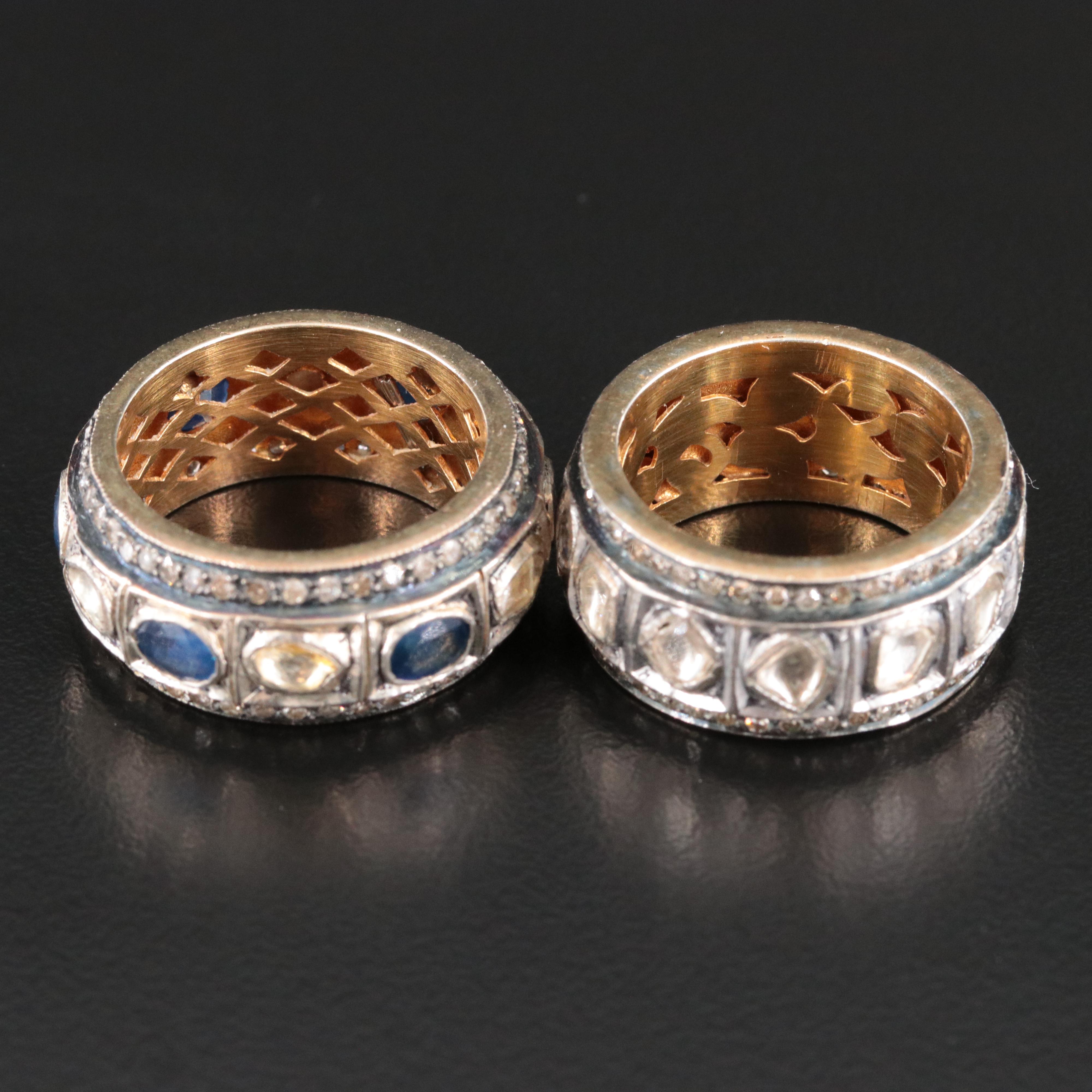 900 Silver Diamond Eternity Bands