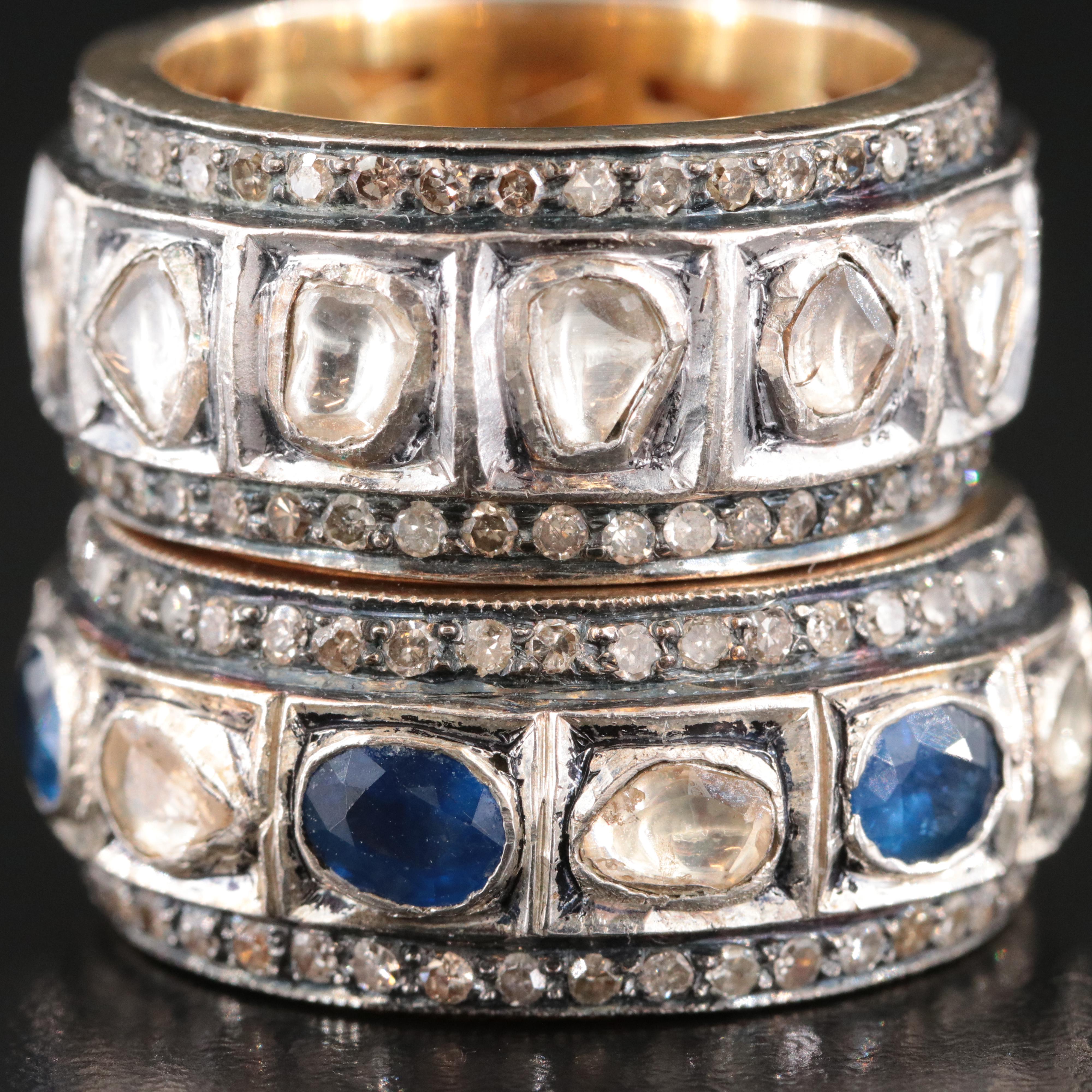 900 Silver Diamond Eternity Bands