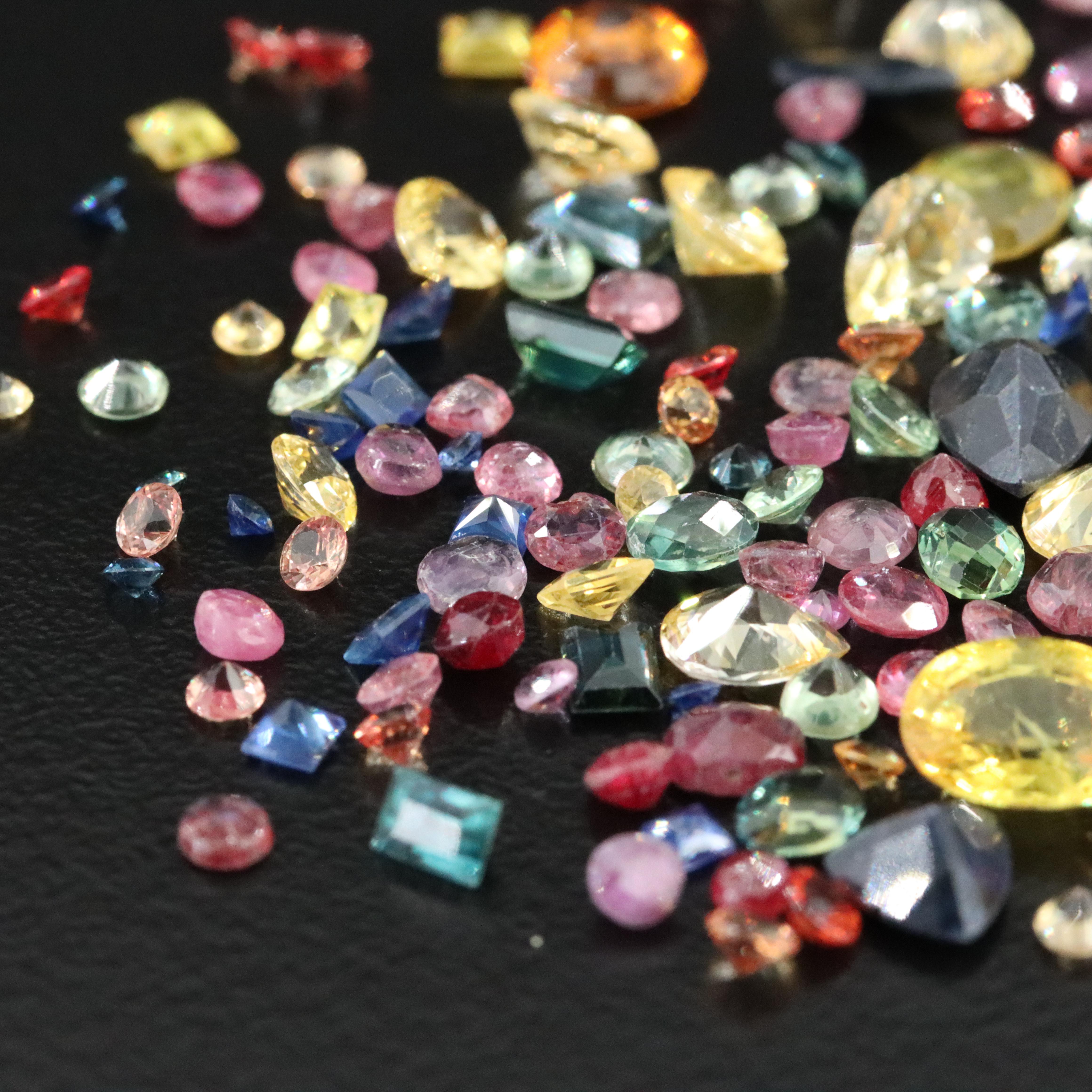 Loose 21.69 CTW Sapphires, Lab Grown Sapphires and Rubies