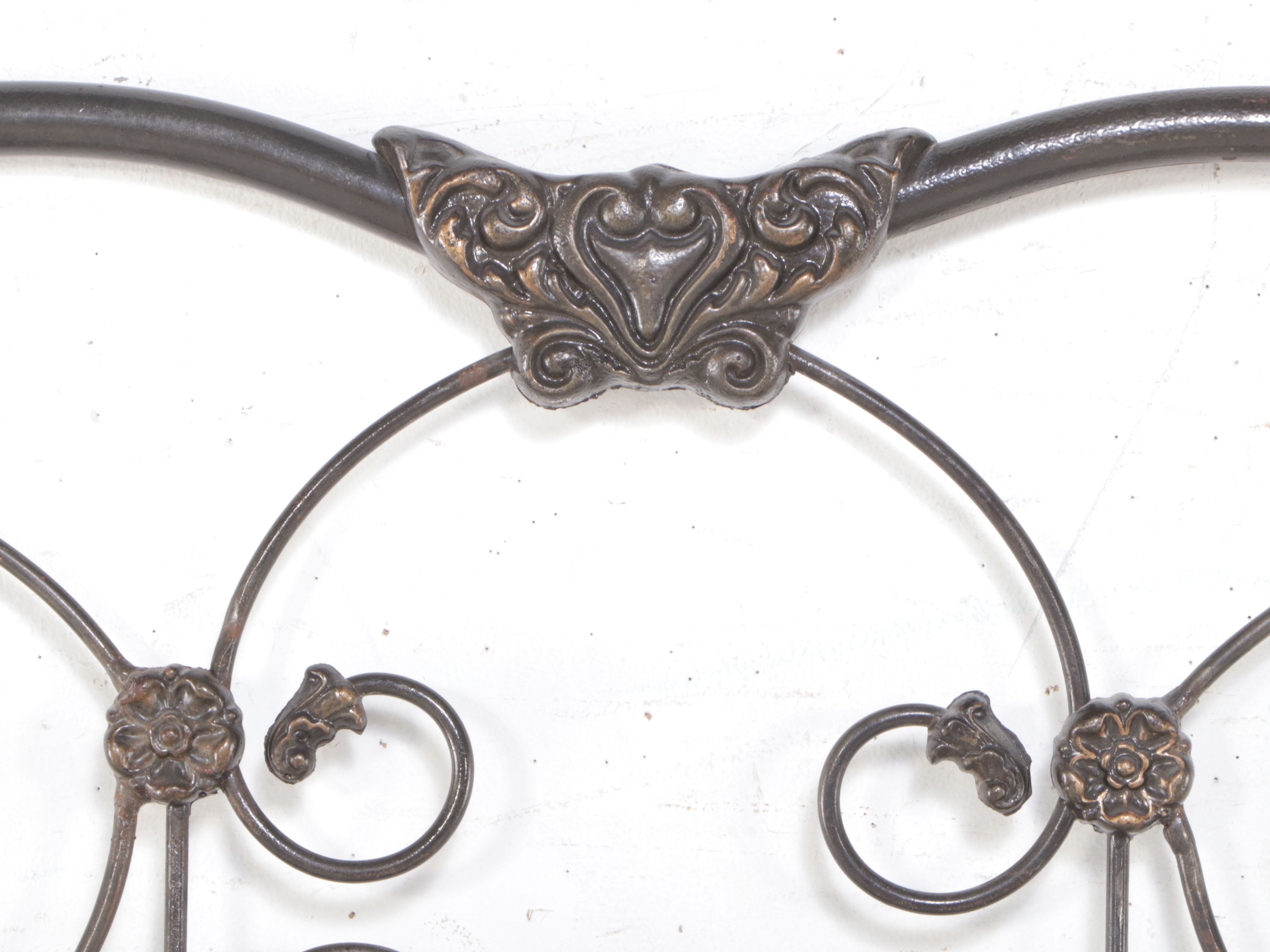 Scrolled Metal King Size Bed Frame, 20th Century