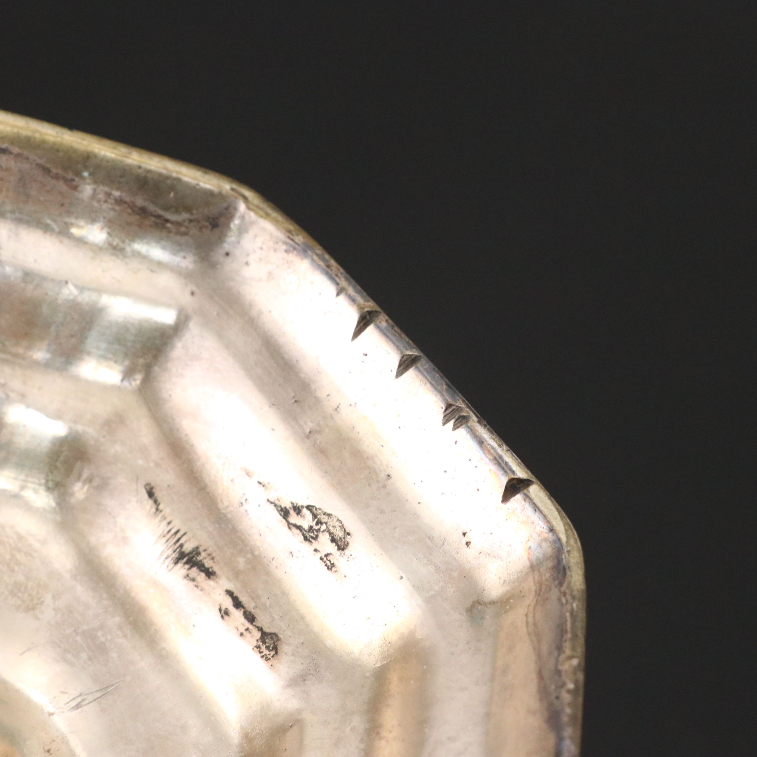 French Bronzed Silver Louis XV Two Light Candle Holder with Snuffer, 18th C.