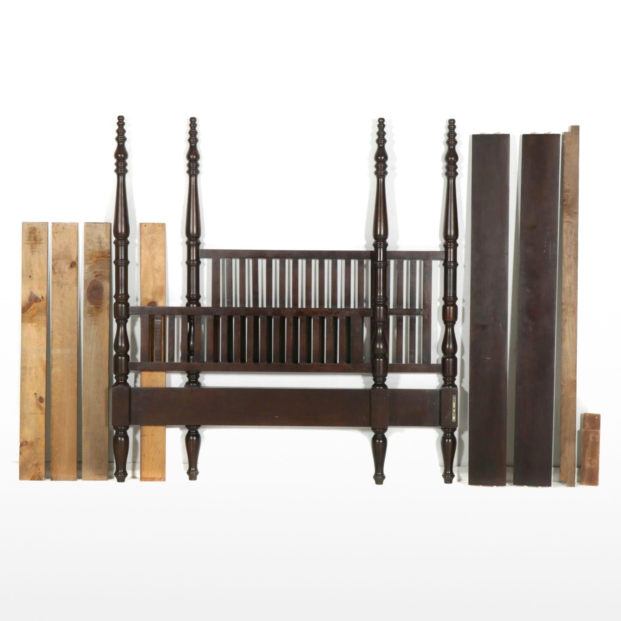 Arhaus Furniture Four-Poster Walnut Bed