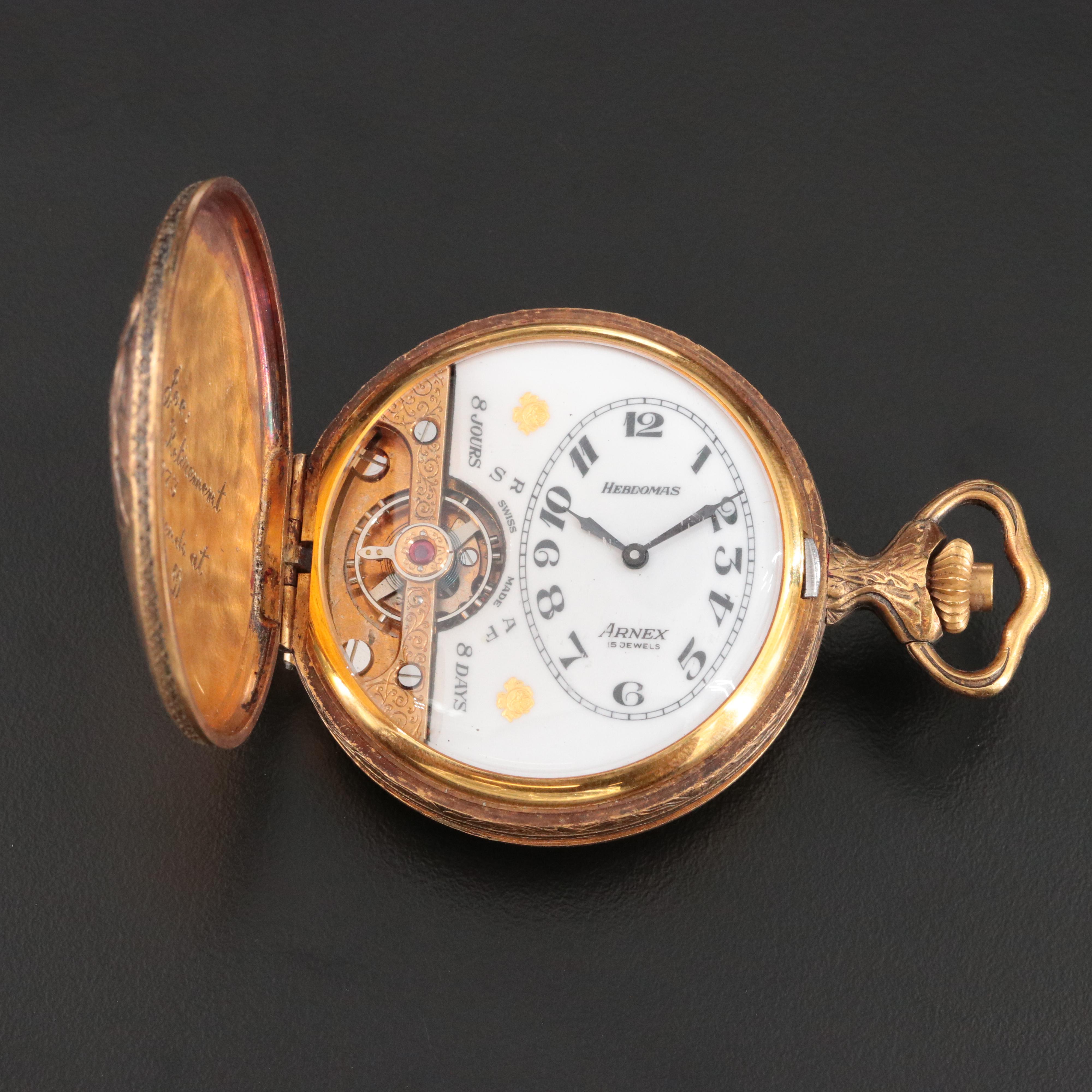 Hebdomas Arnex 8 Days Pocket Watch
