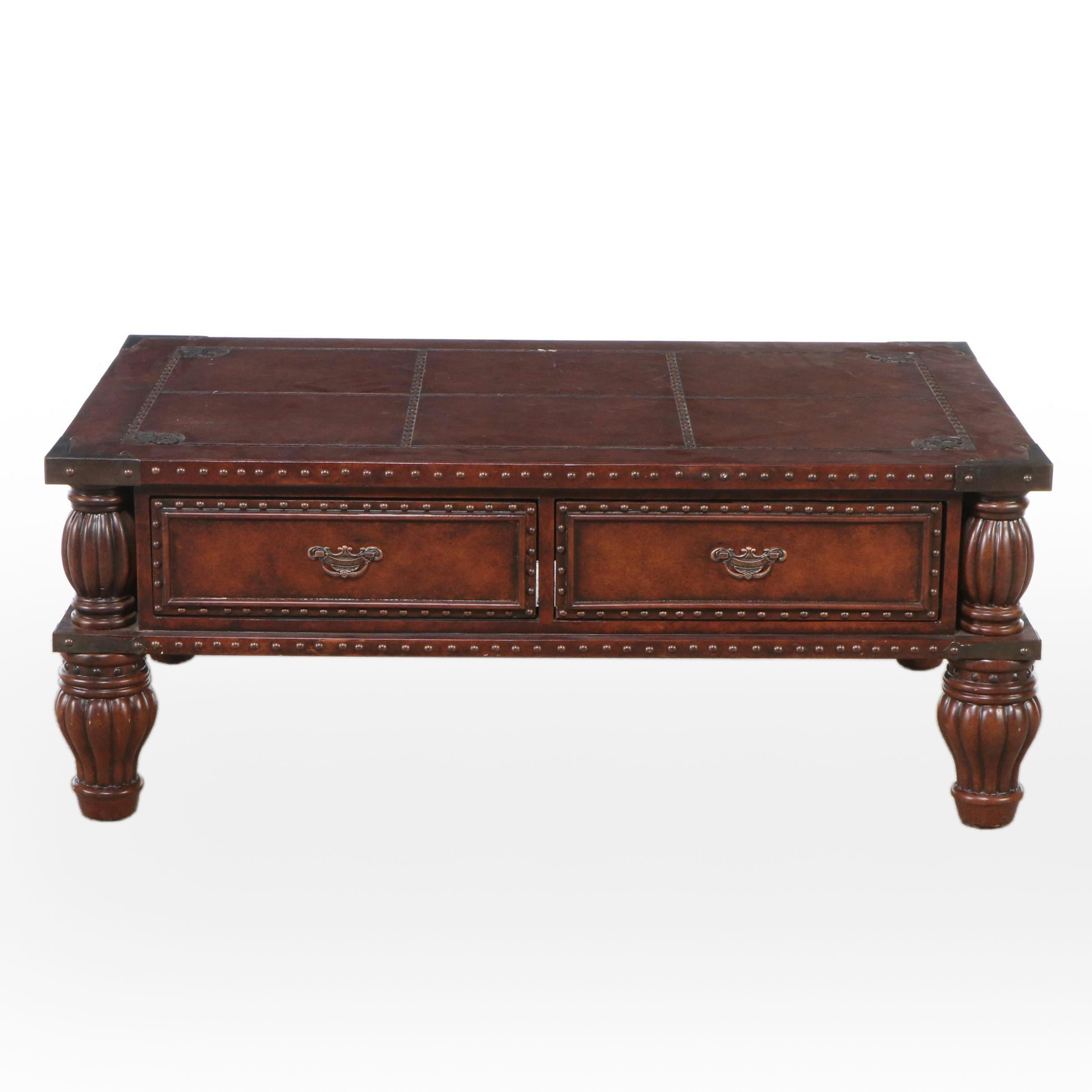 Anglo-Indian Style Two-Drawer Coffee Table
