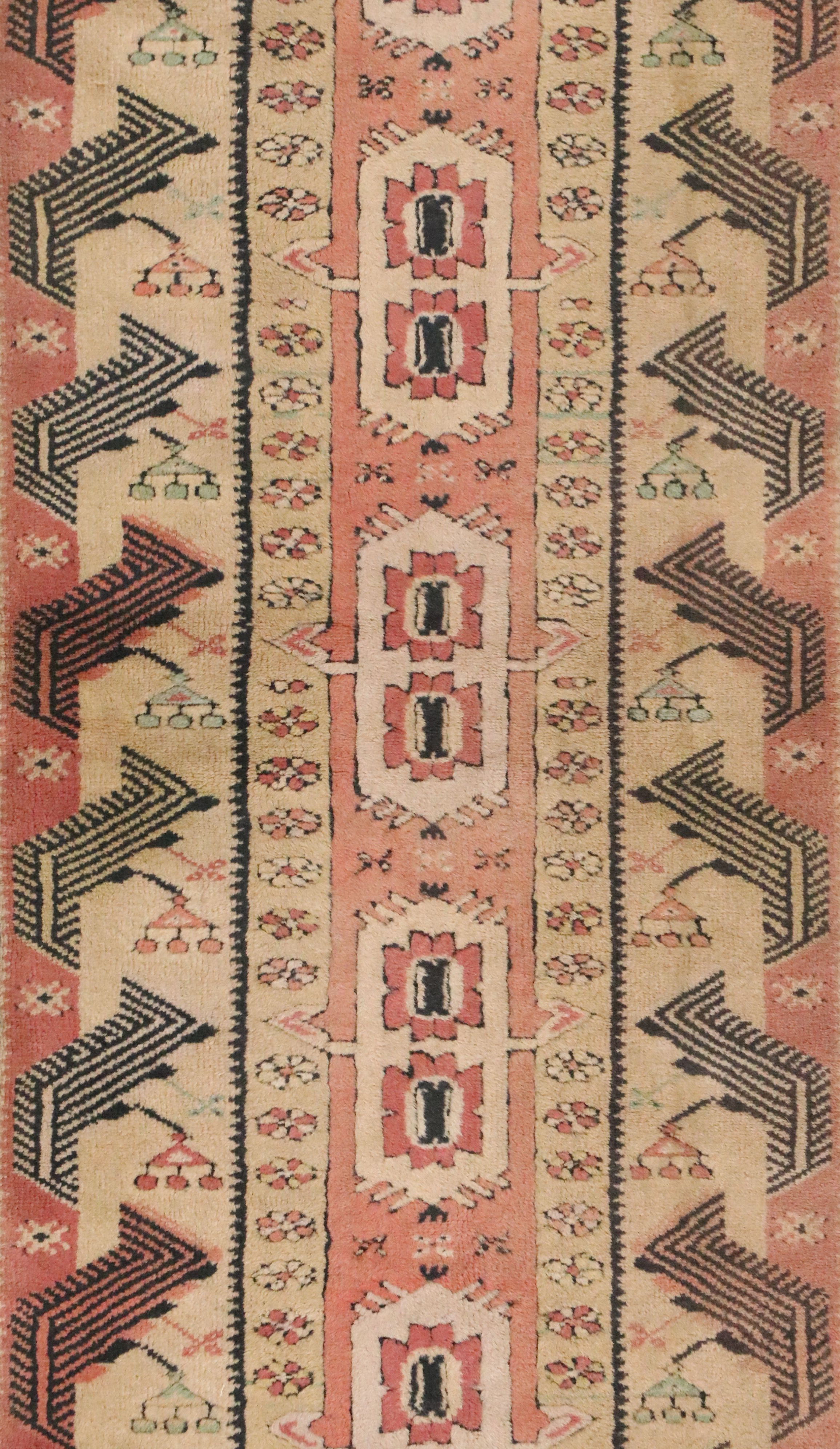 2'6 x 9'1 Hand-Knotted Turkish Milas Carpet Runner