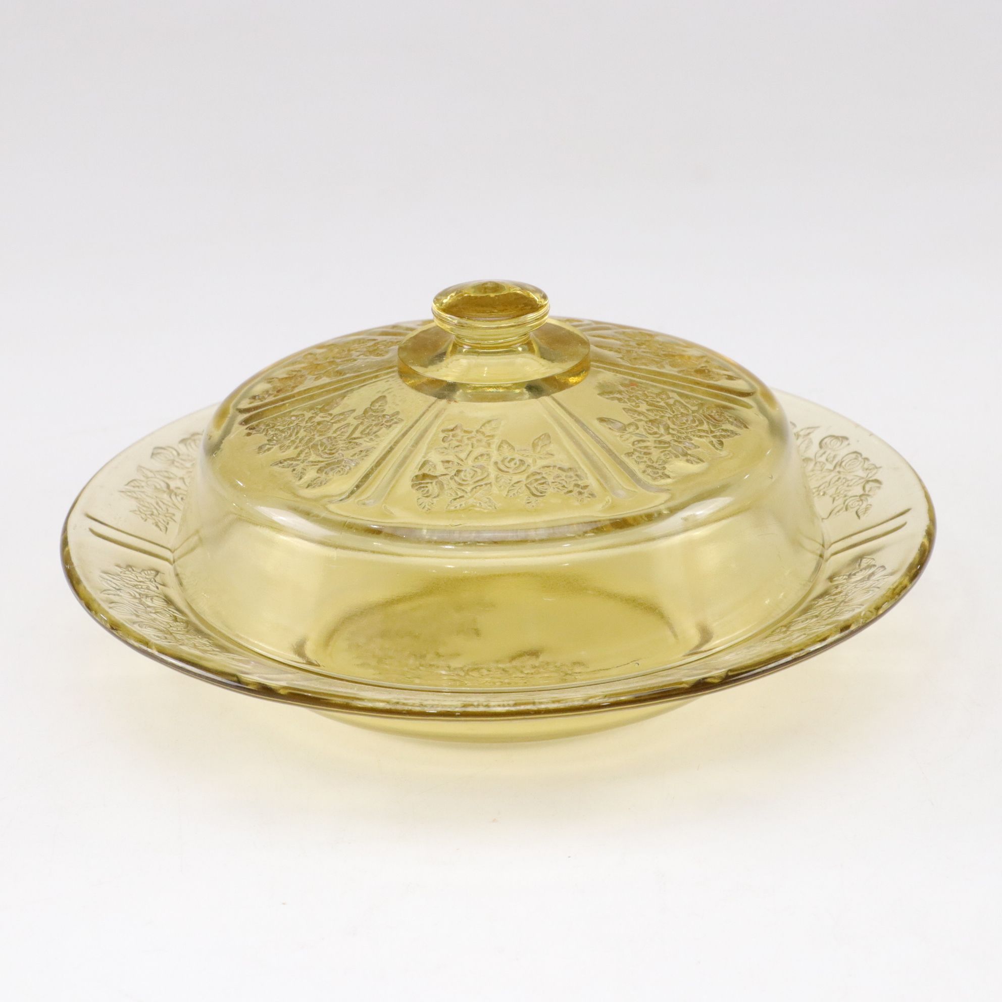Federal Glass "Patrician Amber" Plate & Other Depression Era Glass