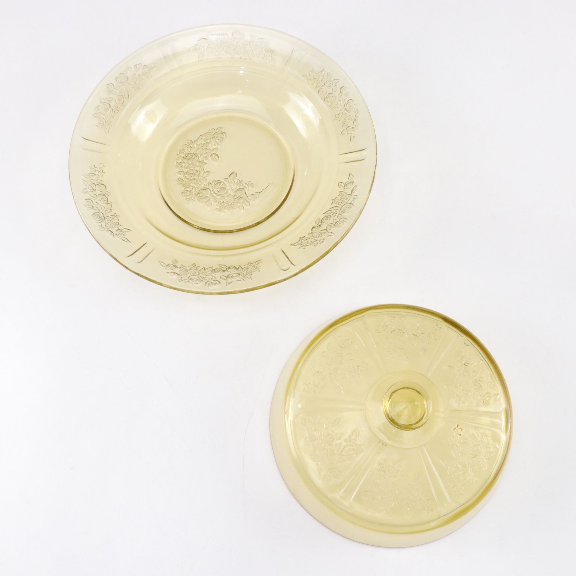 Federal Glass "Patrician Amber" Plate & Other Depression Era Glass