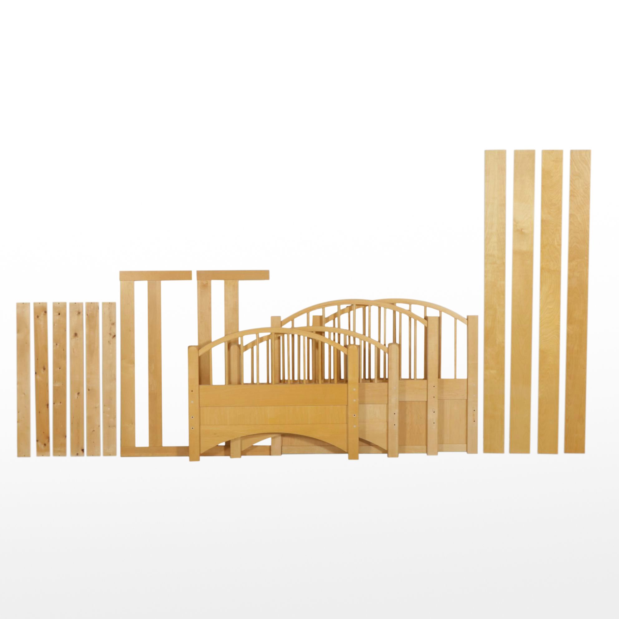 Stanley Furniture Arts & Crafts Style Twin Bunk Bed Frames, 1999