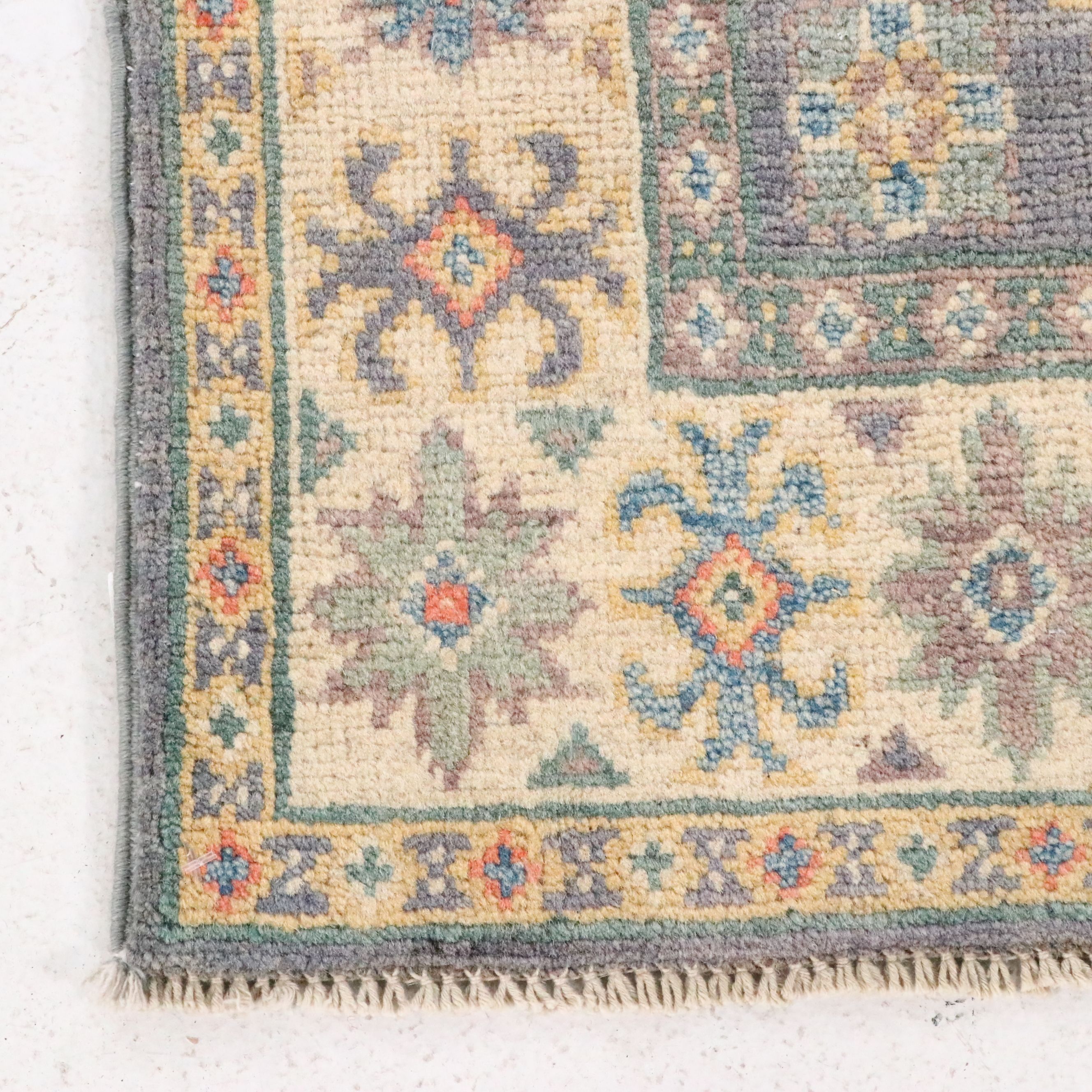 2'1 x 6'2 Hand-Knotted Afghan Kazak Carpet Runner