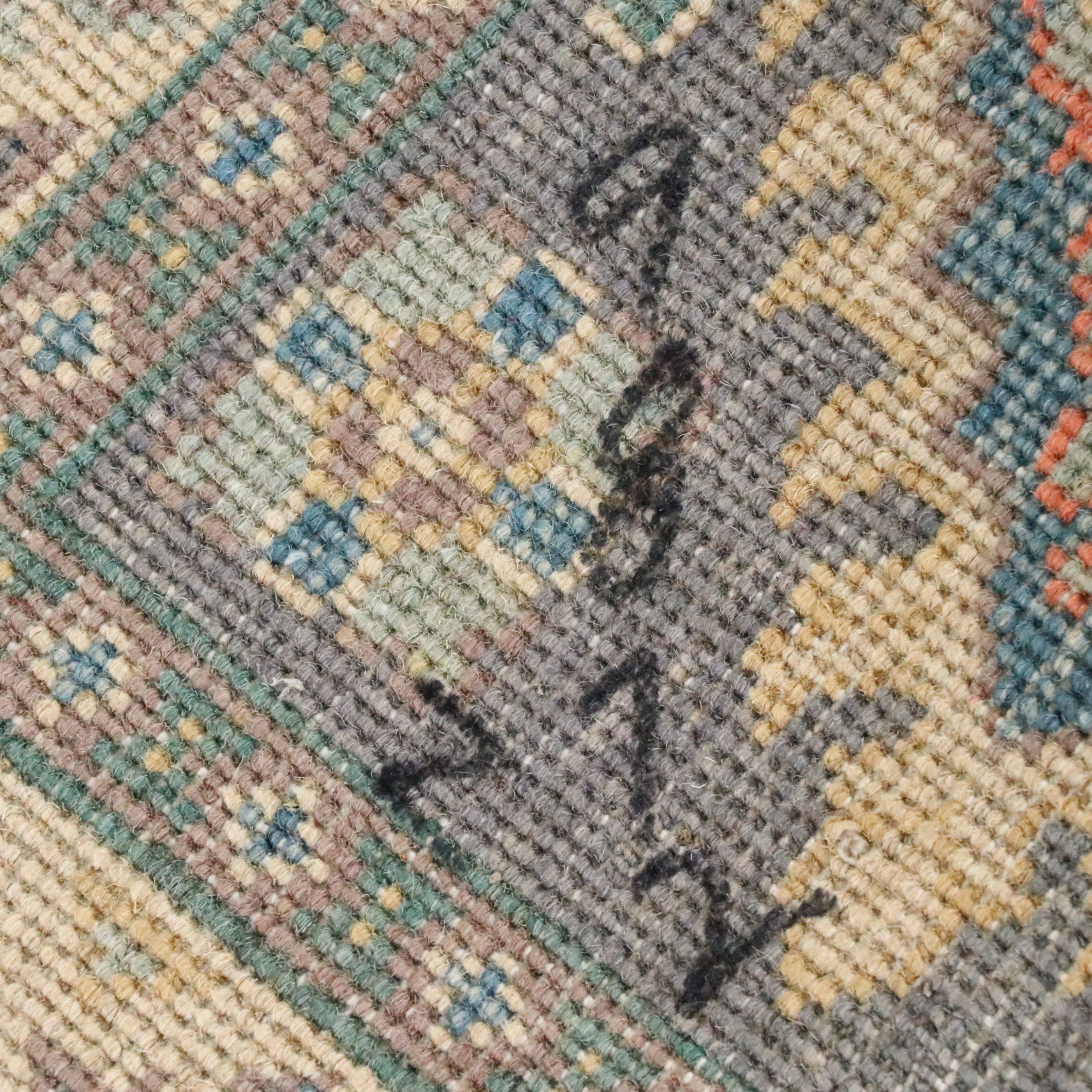 2'1 x 6'2 Hand-Knotted Afghan Kazak Carpet Runner