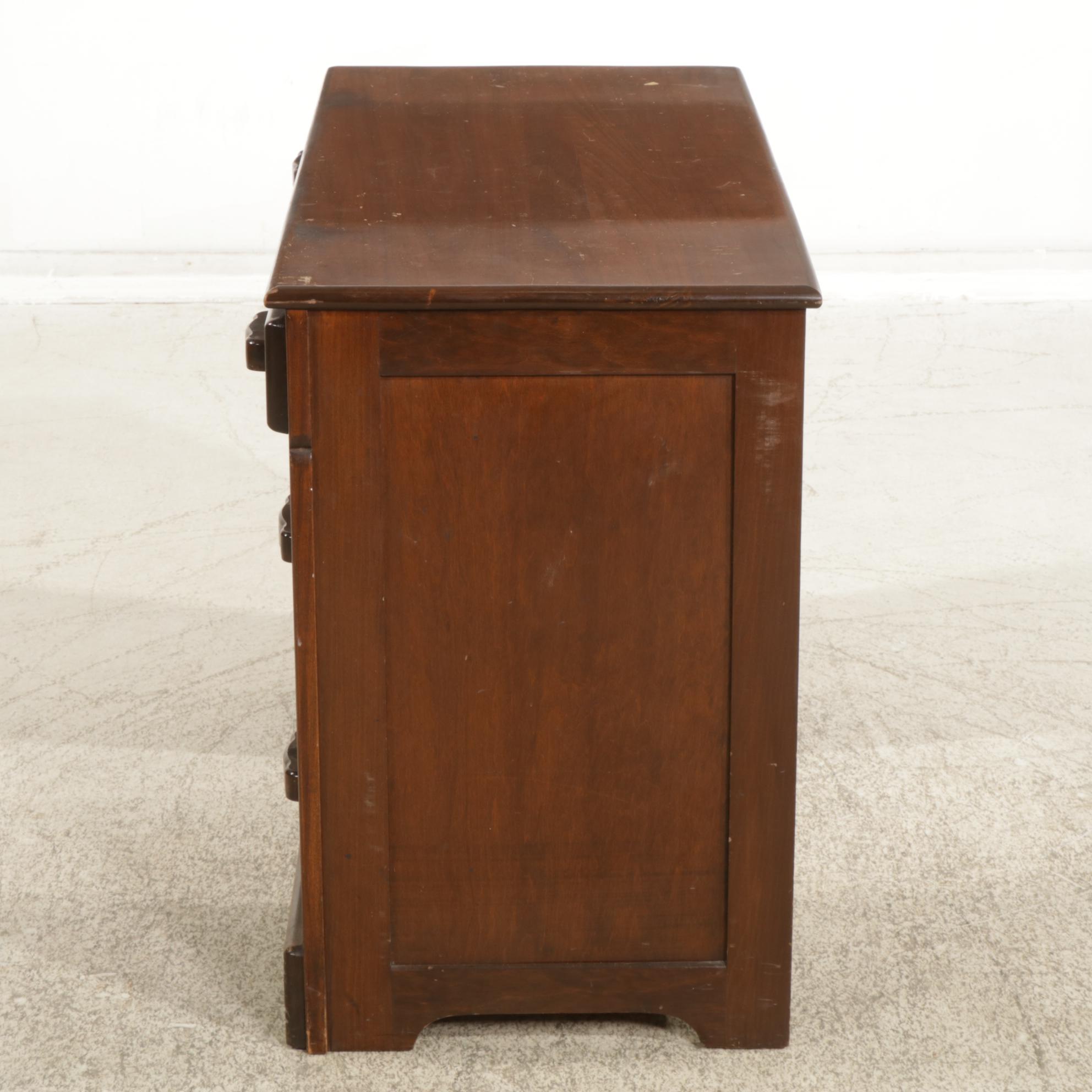 Walnut Kneehole Desk, Mid-20th Century