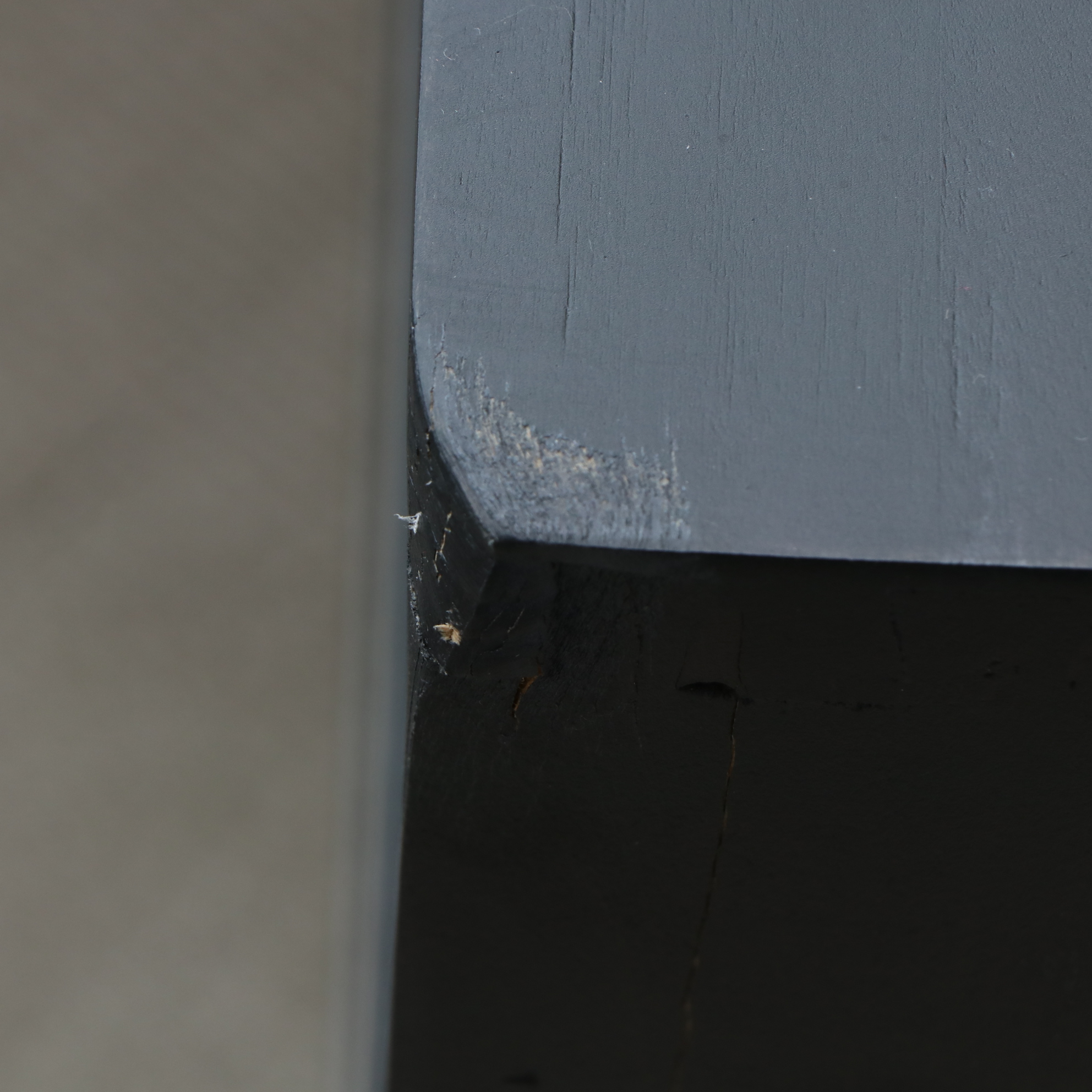 Four Hands "Trey" Black Wash Poplar and Metal Nightstands