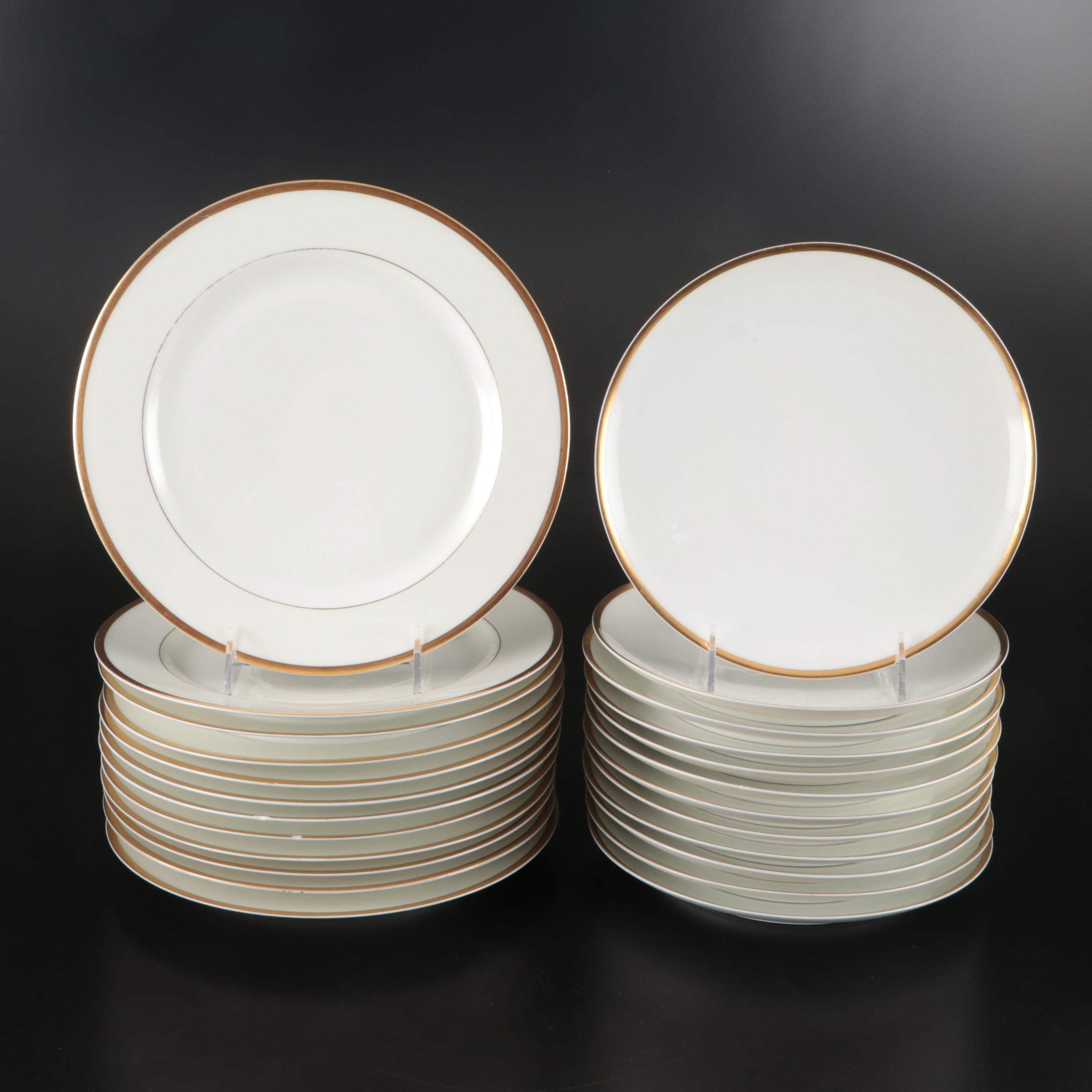 Haviland Porcelain Gilt Rim Dinnerware and Serving Pieces, 1894-1931