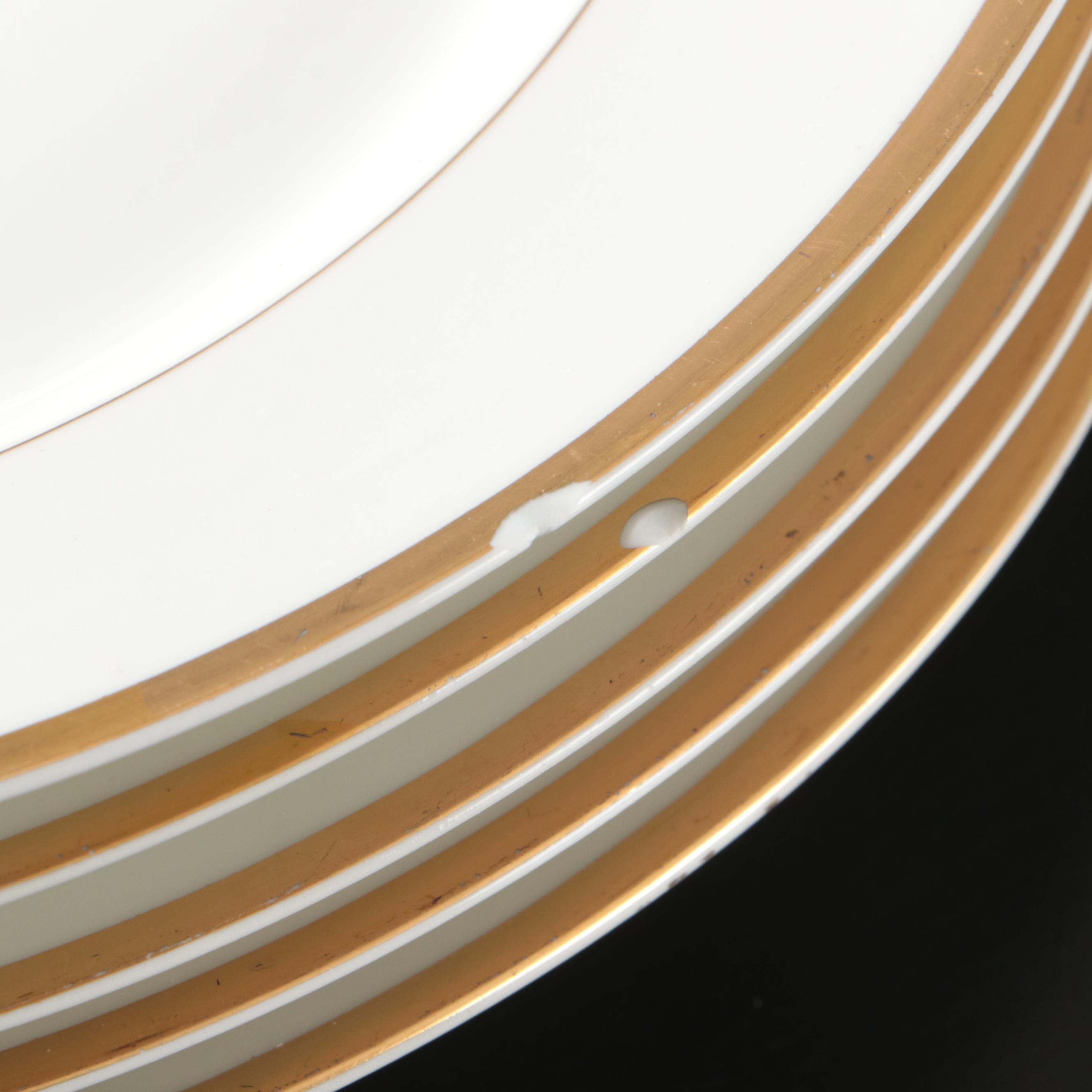 Haviland Porcelain Gilt Rim Dinnerware and Serving Pieces, 1894-1931