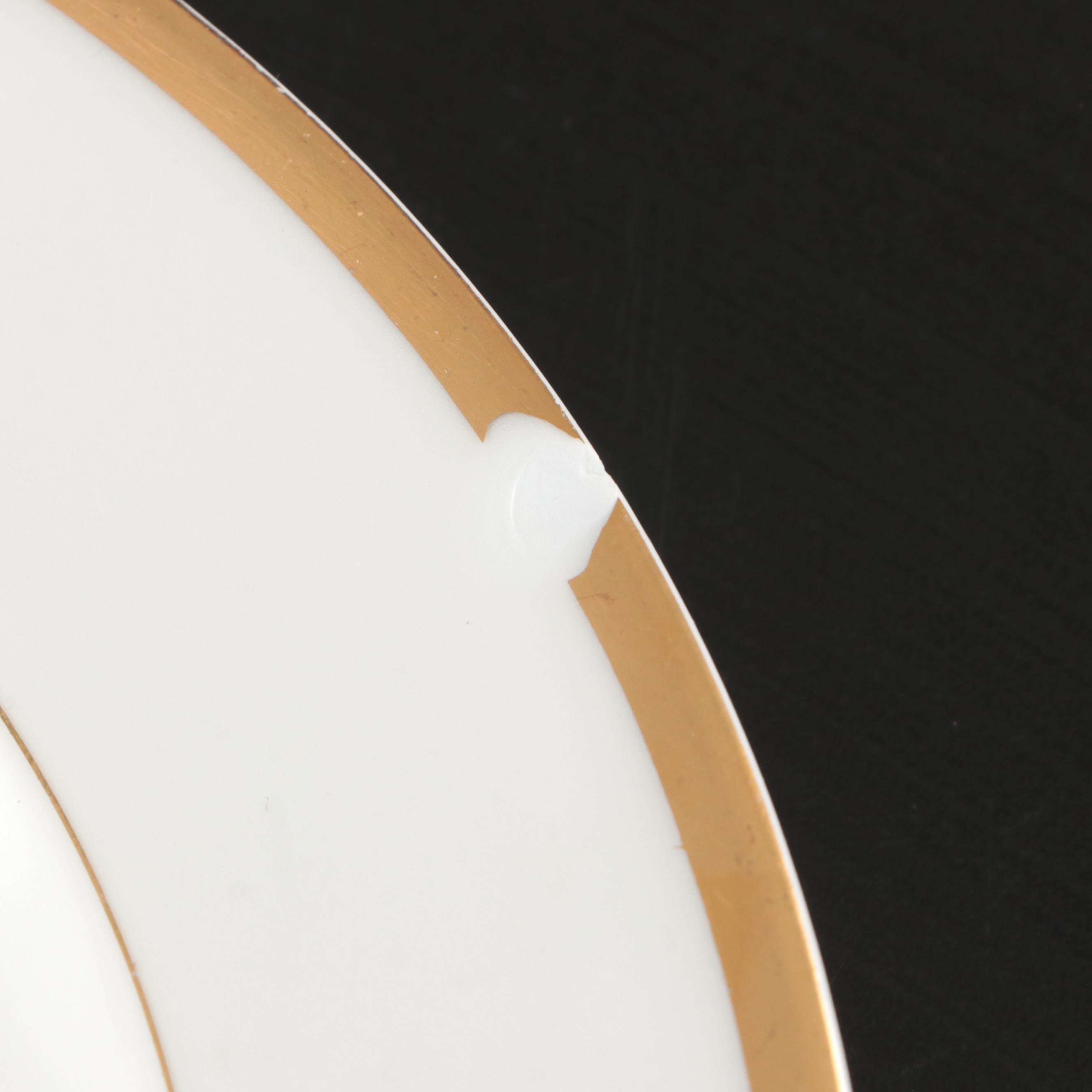 Haviland Porcelain Gilt Rim Dinnerware and Serving Pieces, 1894-1931