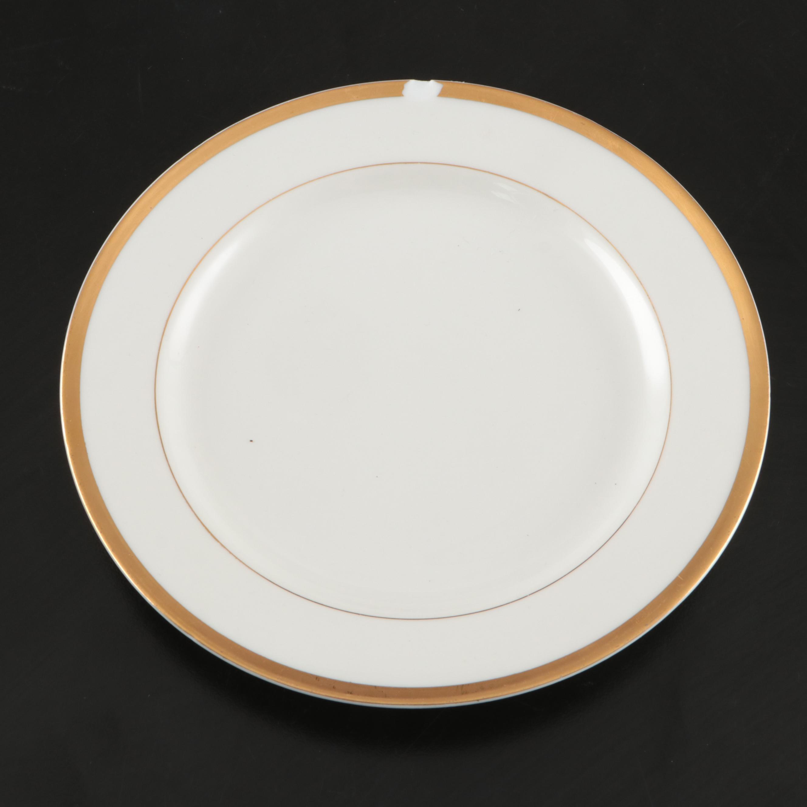 Haviland Porcelain Gilt Rim Dinnerware and Serving Pieces, 1894-1931