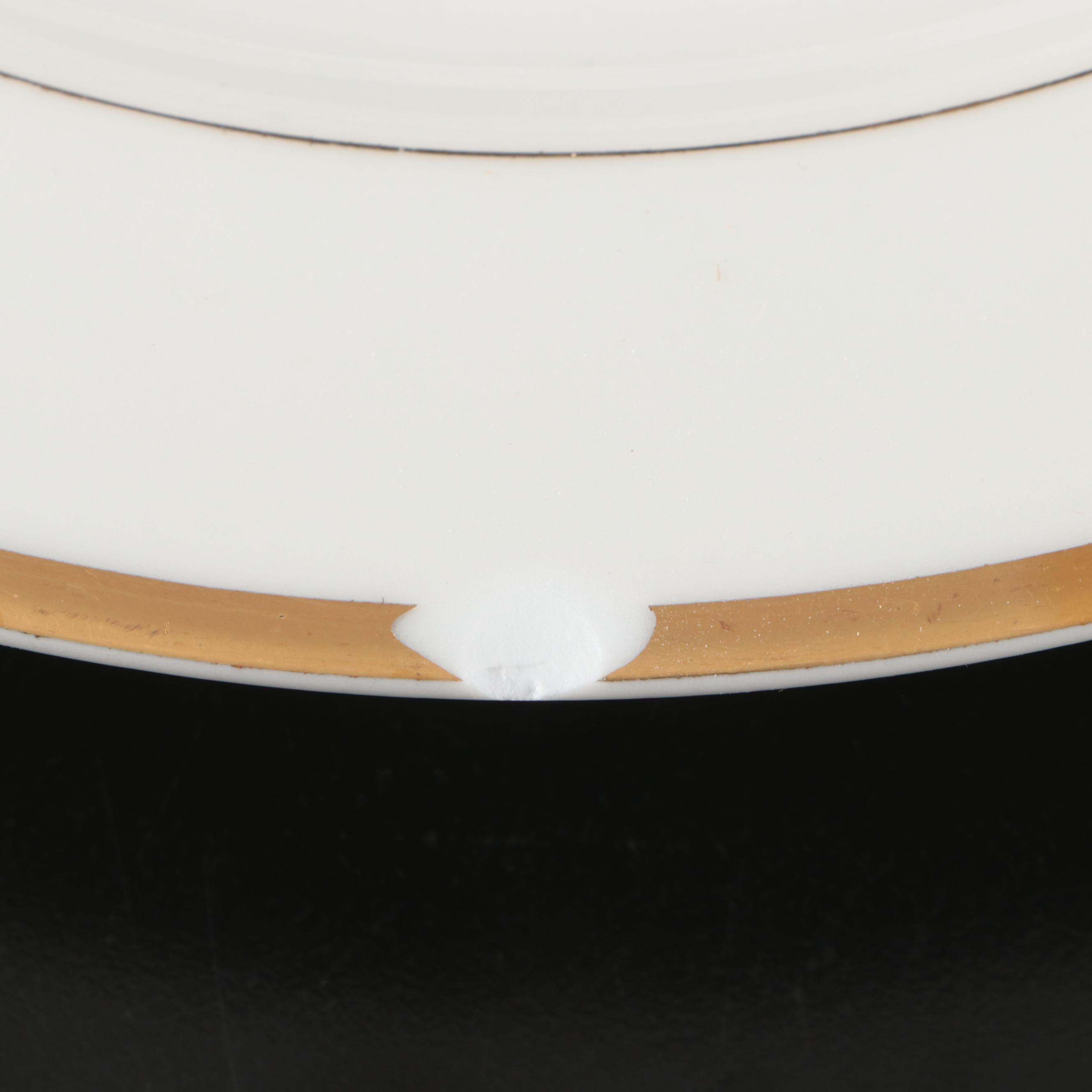 Haviland Porcelain Gilt Rim Dinnerware and Serving Pieces, 1894-1931