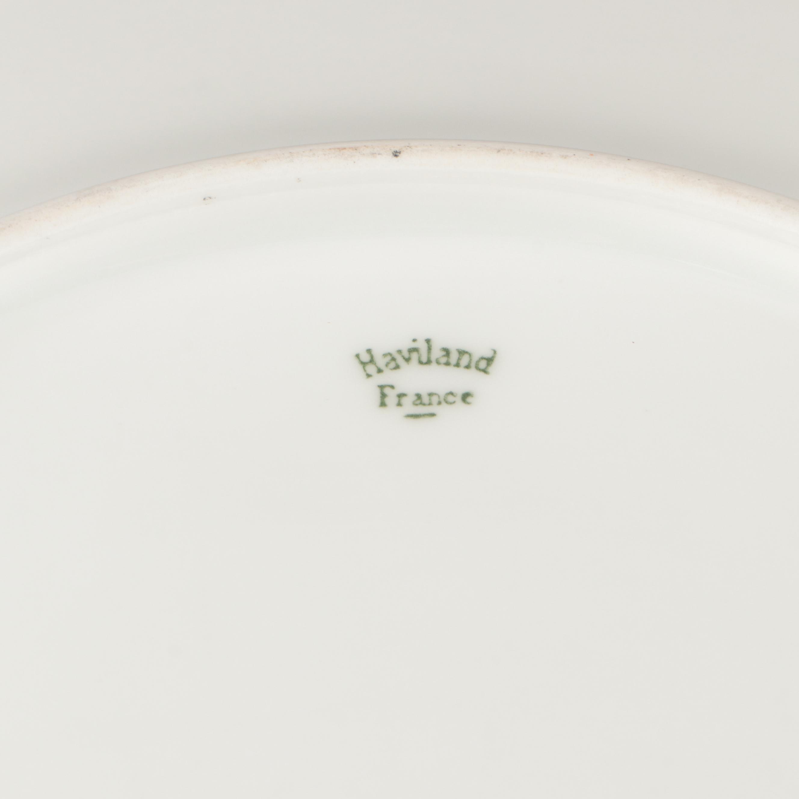 Haviland Porcelain Gilt Rim Dinnerware and Serving Pieces, 1894-1931